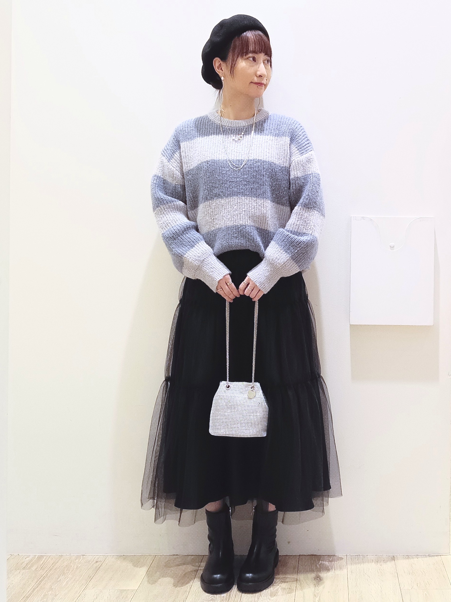 MKさんの「index｜ワイドボーダーニット【洗濯機OK】」を使ったコーディネート