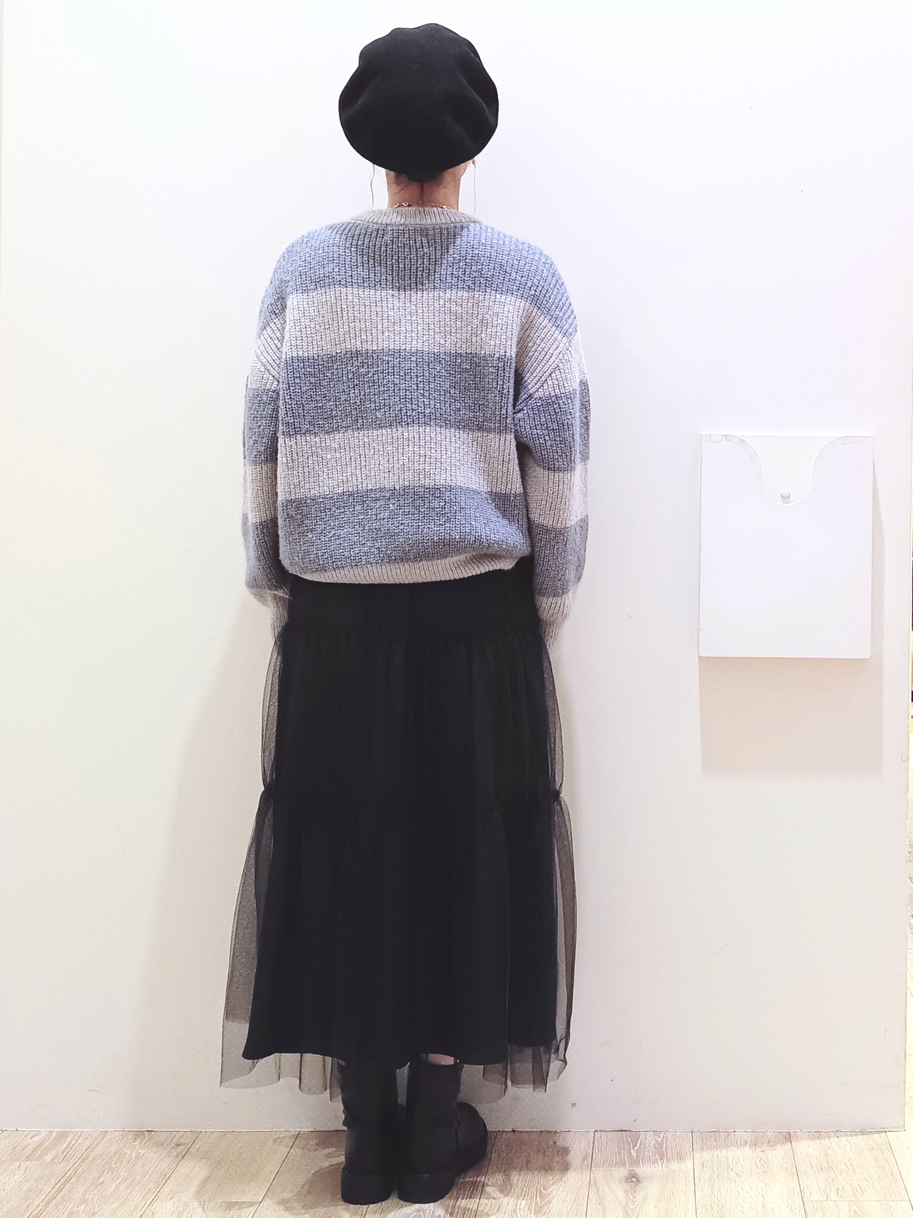 MKさんの「index｜ワイドボーダーニット【洗濯機OK】」を使ったコーディネート