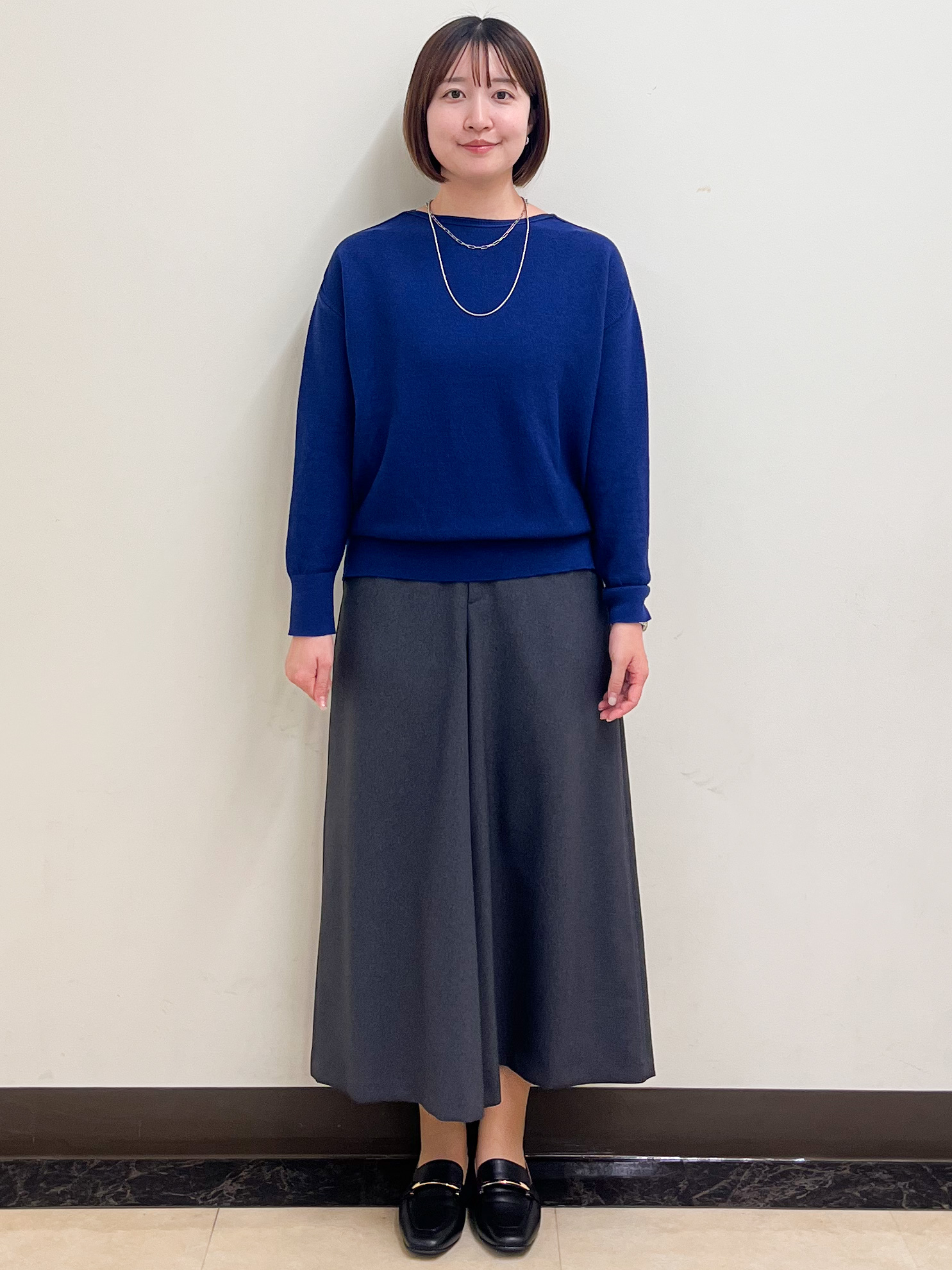 mikikoさんの「Reflect｜ボートネックニットトップス」を使ったコーディネート