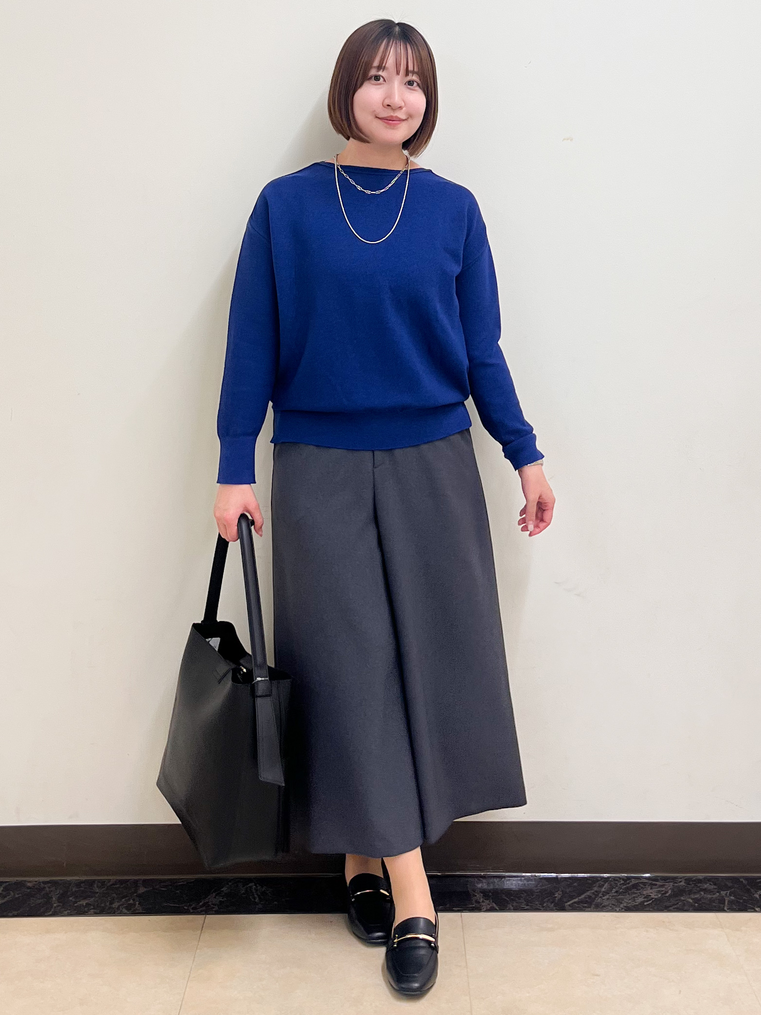 mikikoさんの「Reflect｜ボートネックニットトップス」を使ったコーディネート
