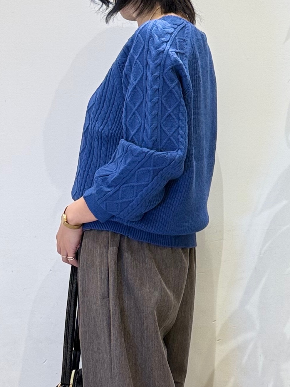 misakiさんの「SHOO･LA･RUE｜【S-LL/洗濯後しわになりにくい】お腹周りを自然にカバー ヘリンボーン タックワイドパンツ」を使ったコーディネート