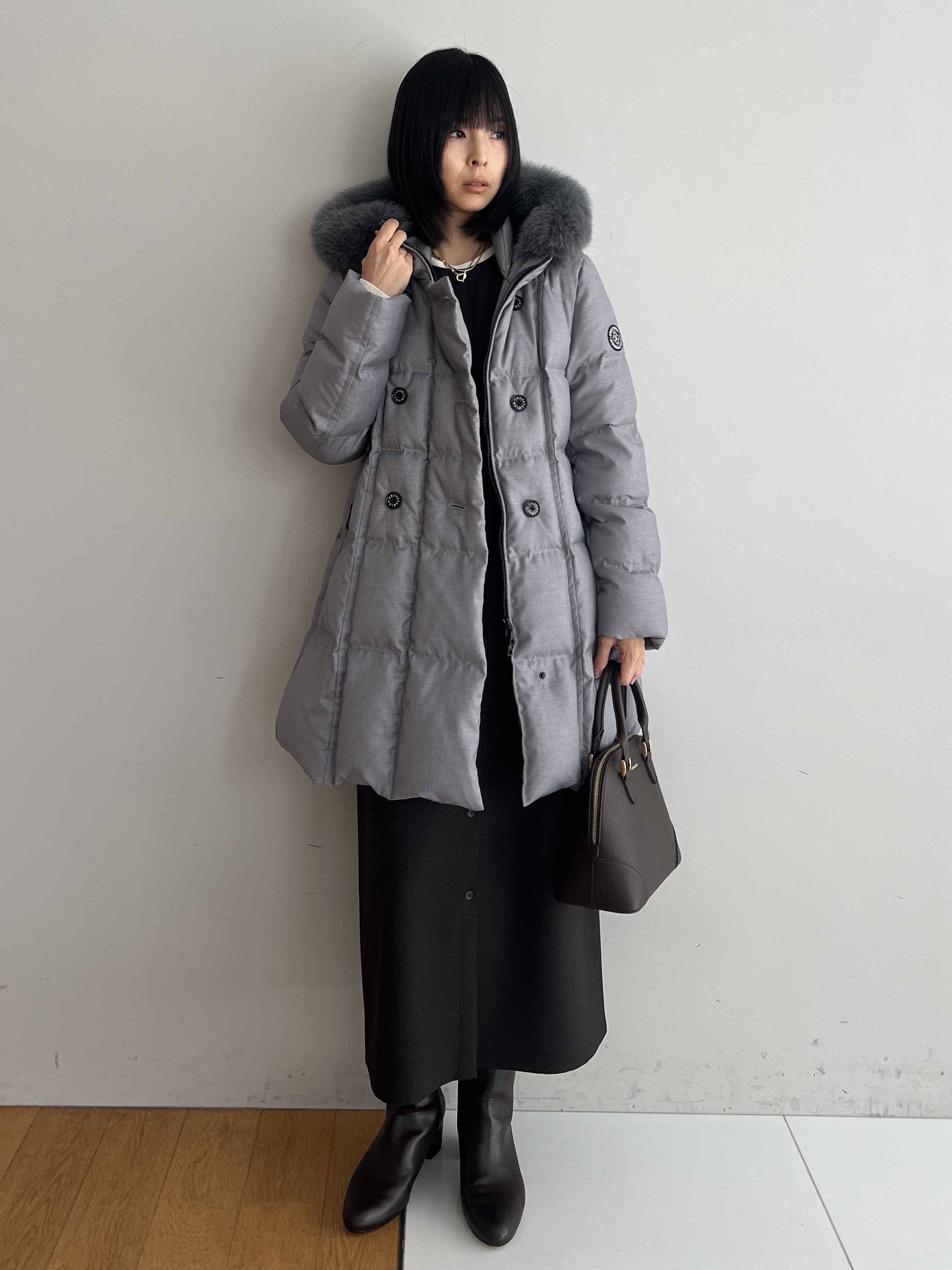 misaさんの「DRESSTERIOR｜フォックスファーナポレオンホワイトグースダウン」を使ったコーディネート