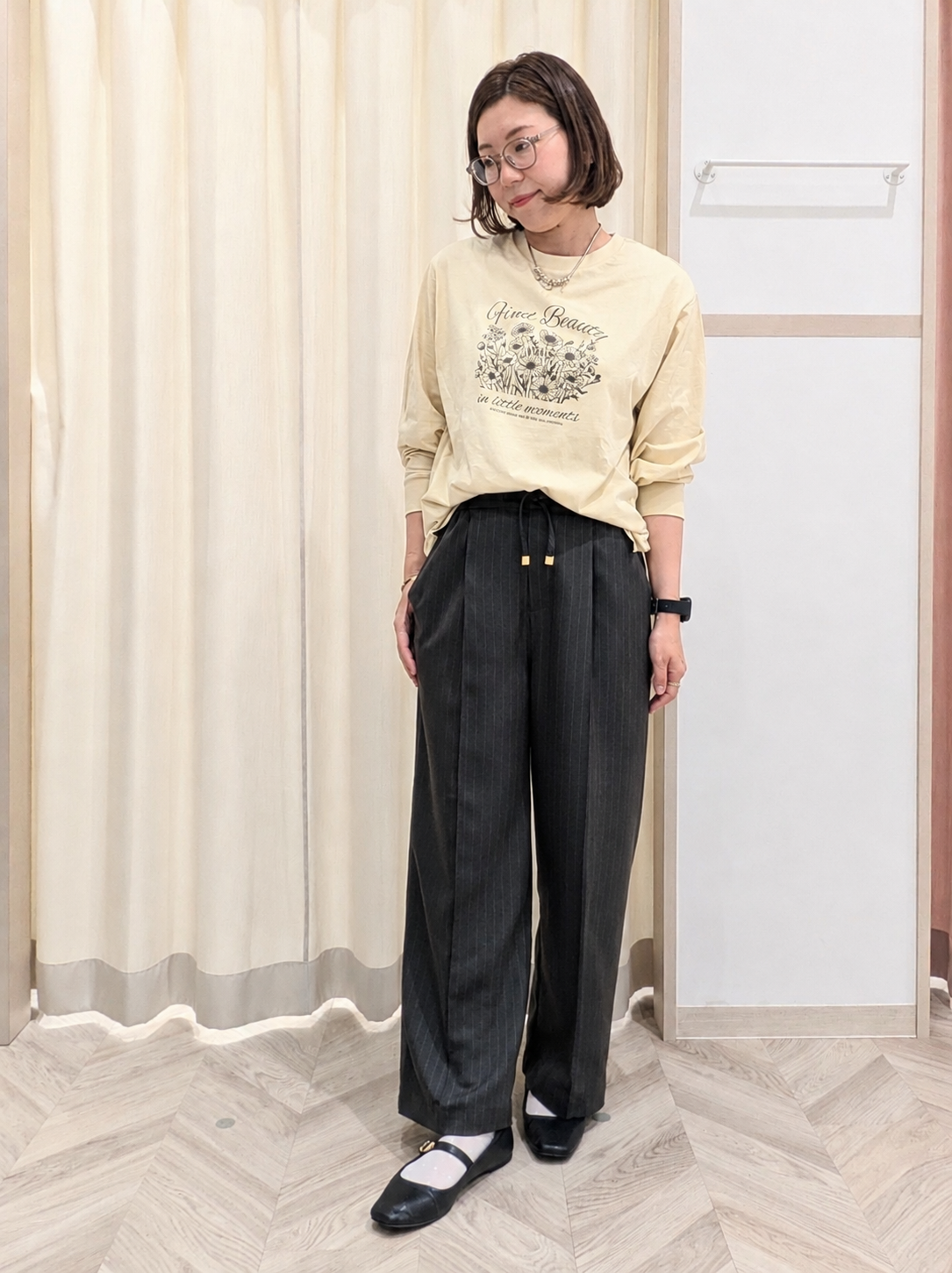 miyuさんの「SHOO･LA･RUE｜【毛玉になりにくい/S-LL/洗濯機可/体型カバー】Vネックゆったりカーディガン」を使ったコーディネート