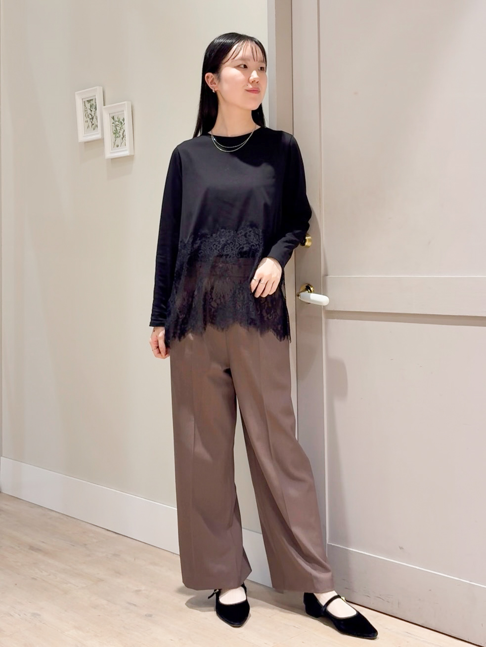 Mayuさんの「grove｜【ふわりと纏って、旬のレイヤード】ロングフェザーベスト」を使ったコーディネート
