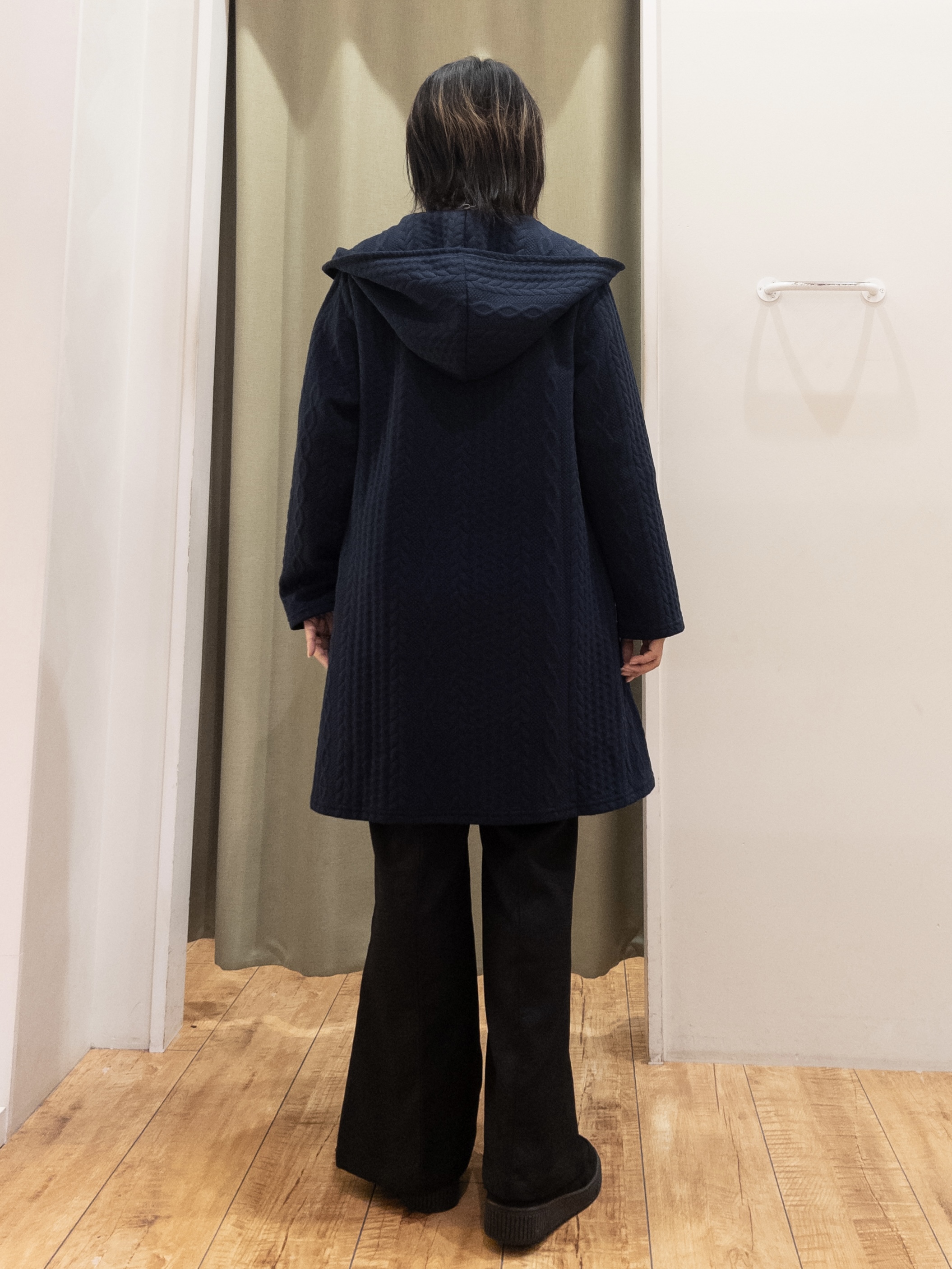 Kawa-sanさんの「SHOO･LA･RUE｜【S-LL/ゆるシルエット】体型カバーしながらスマートに魅せる ラインジャカードコーディガン」を使ったコーディネート