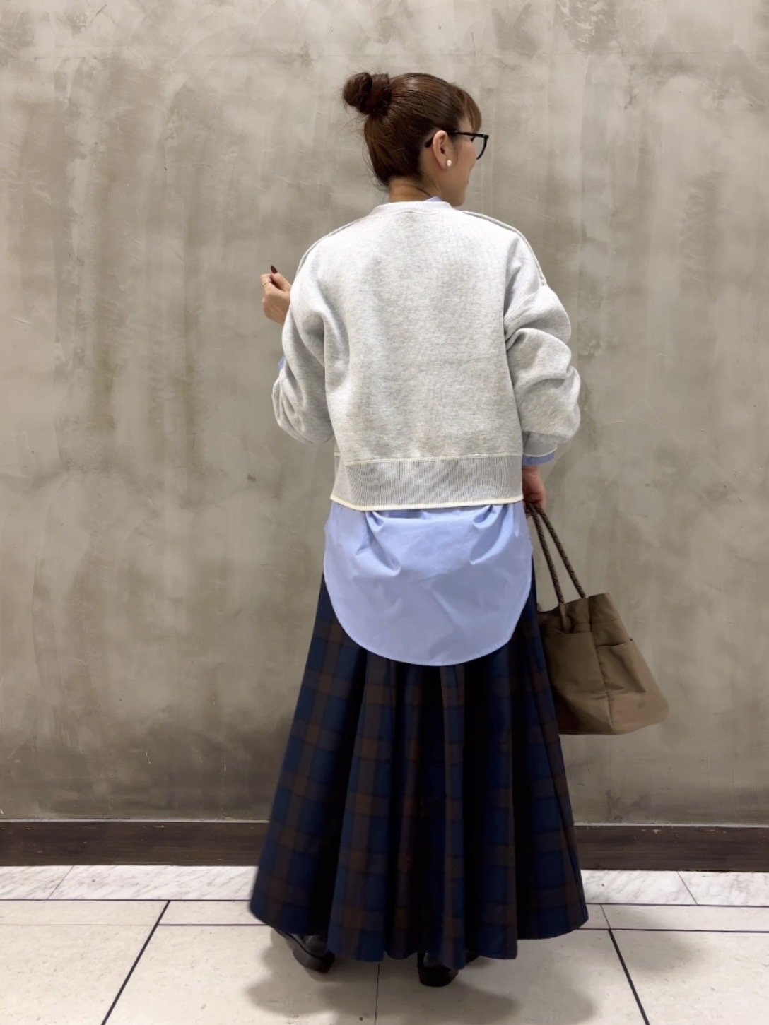 Yasucoさんの「Dessin｜【2WAY/洗濯機OK/XS-L】配色リバーシブル コットンジャカード クルーネックニット」を使ったコーディネート