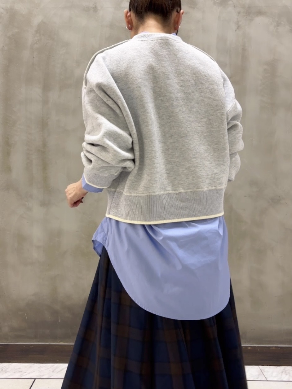 Yasucoさんの「Dessin｜【2WAY/洗濯機OK/XS-L】配色リバーシブル コットンジャカード クルーネックニット」を使ったコーディネート
