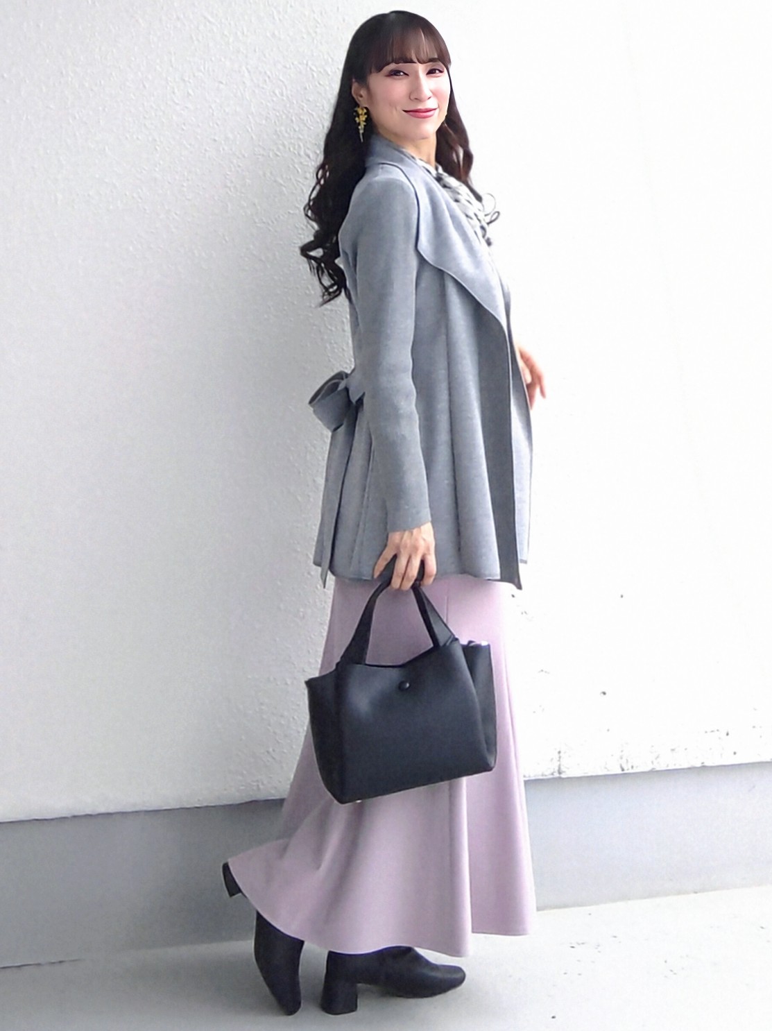 keinaさんの「SunaUna｜【日本製】着流しカーディガン」を使ったコーディネート