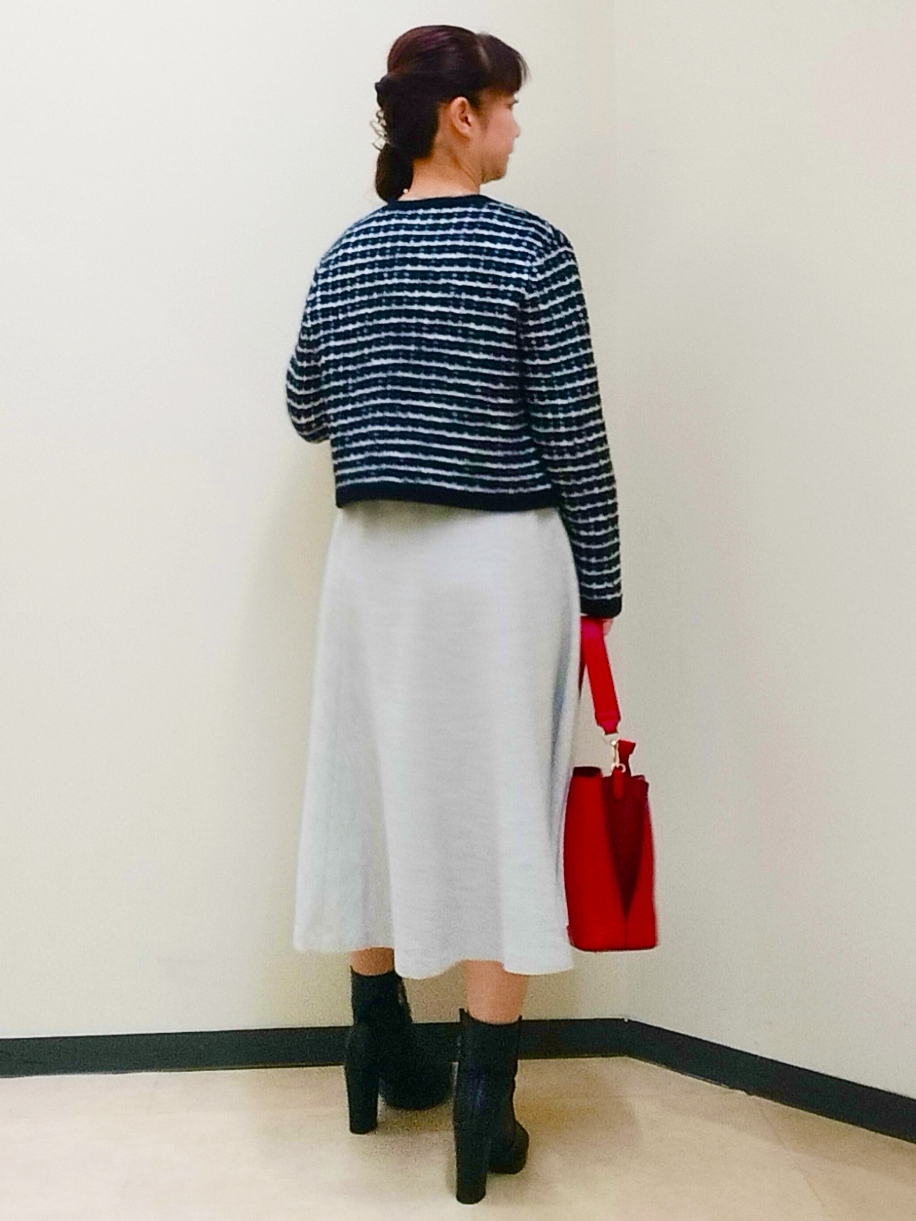 花さんの「Reflect｜ツイード調ニットカーディガン」を使ったコーディネート