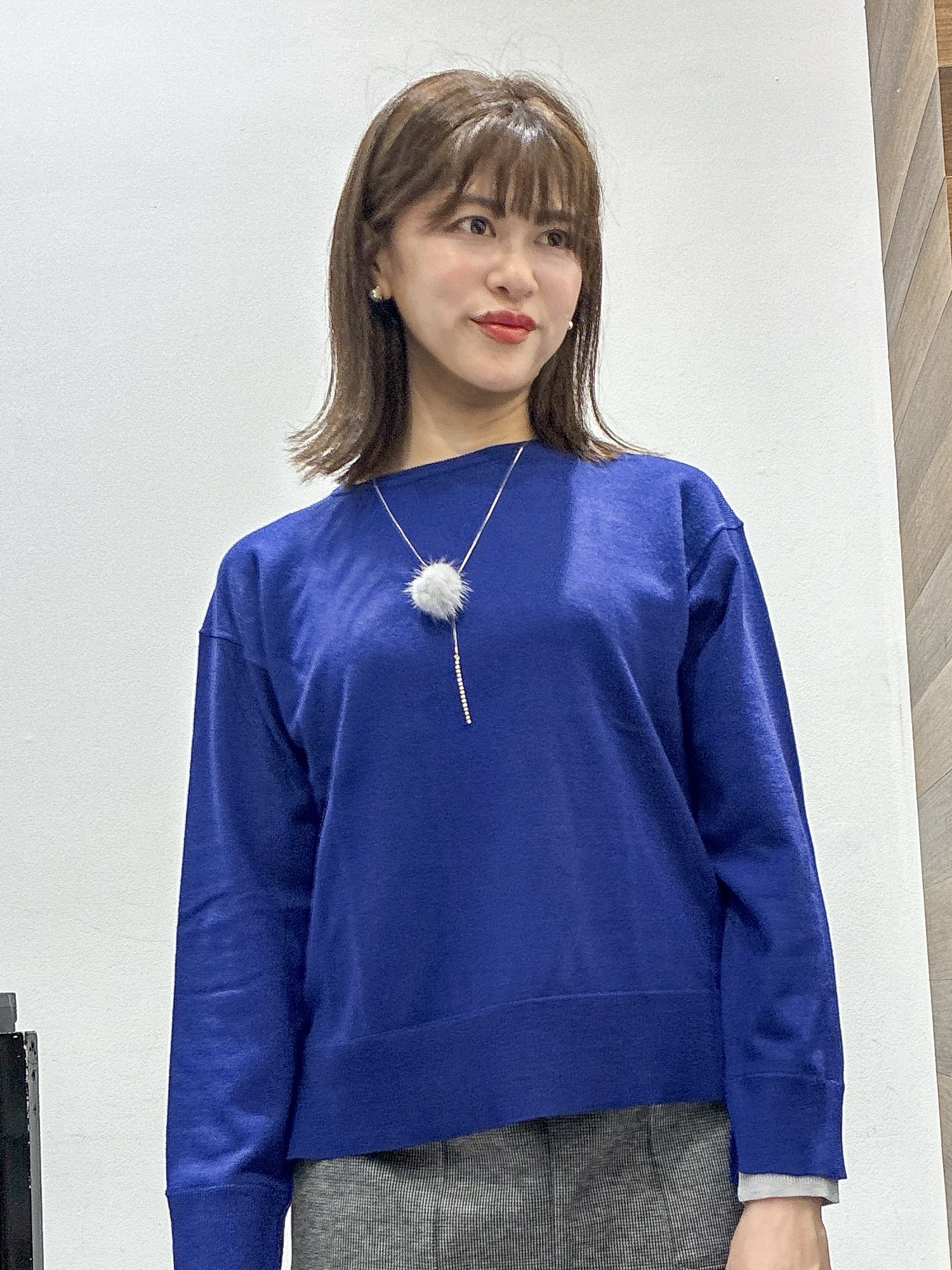 もんちゃんさんの「OPAQUE.CLIP｜『THE』名品ボートネックニット【8col／洗濯機OK】」を使ったコーディネート