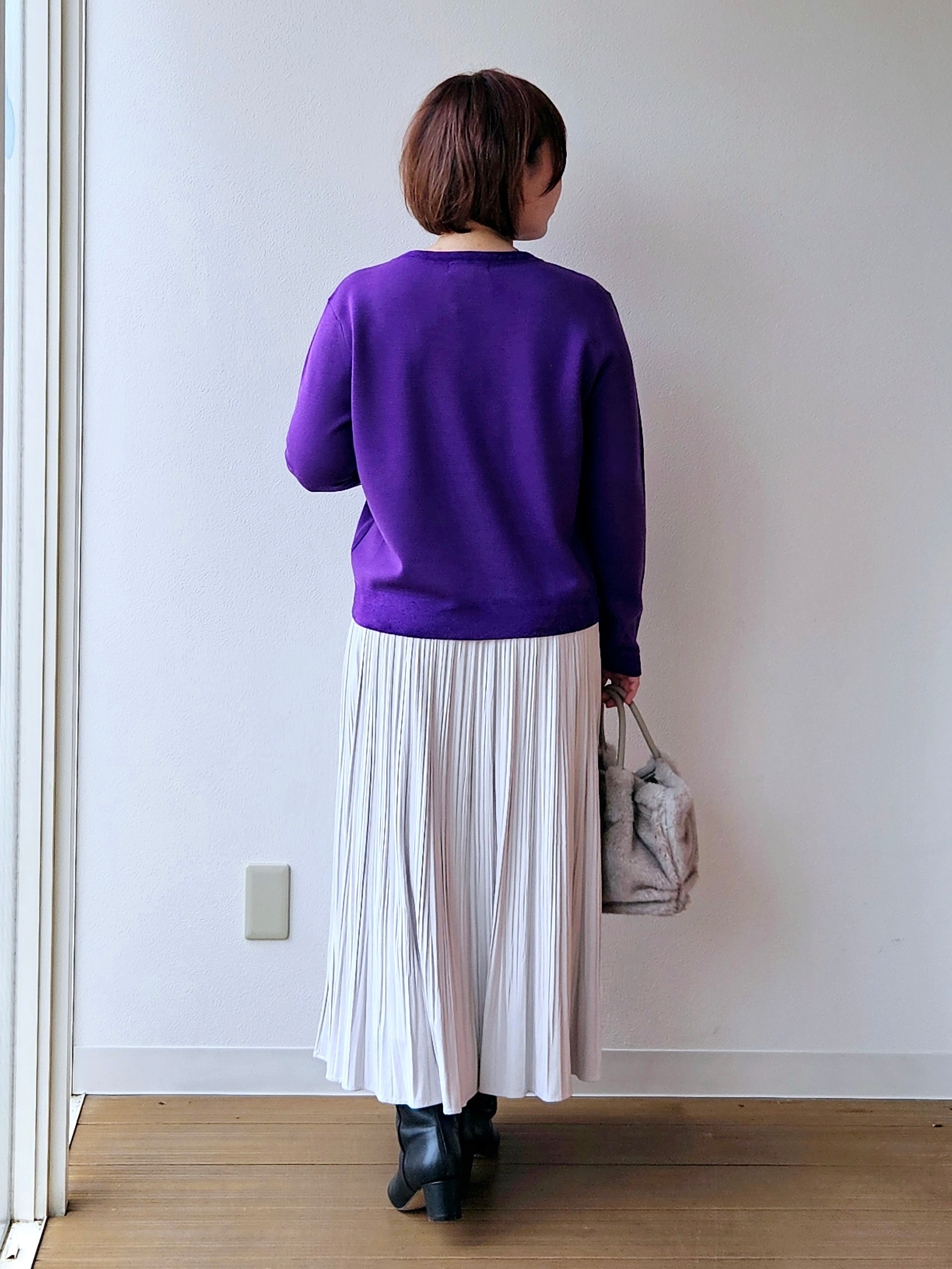 やじまさんの「UNTITLED｜【アンサンブル可/ジャケットライク】モールラインカーディガン」を使ったコーディネート