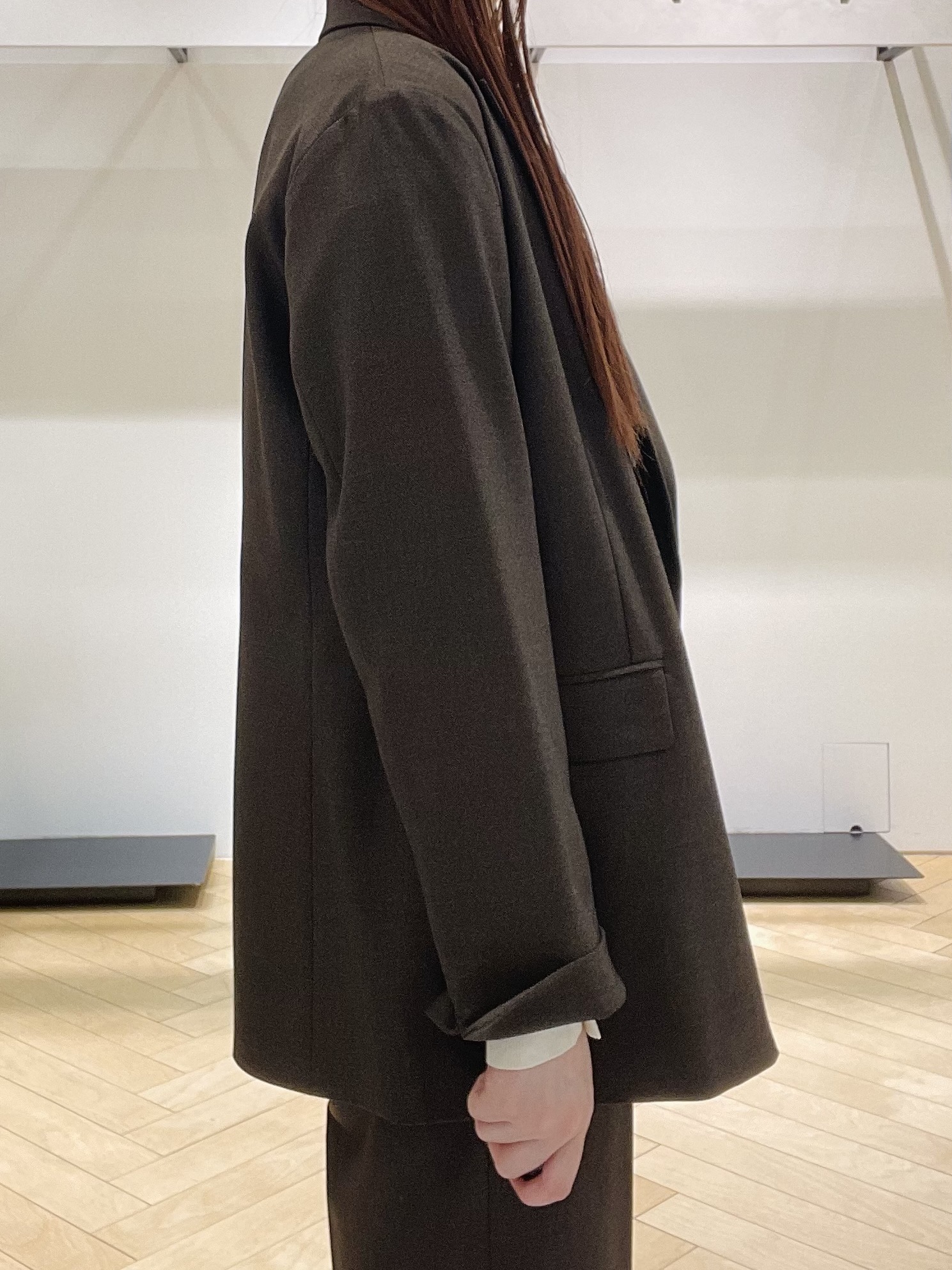 mさんの「INDIVI｜【洗濯機OK／ストレッチ◎】秋はじめのダブルジャケット」を使ったコーディネート