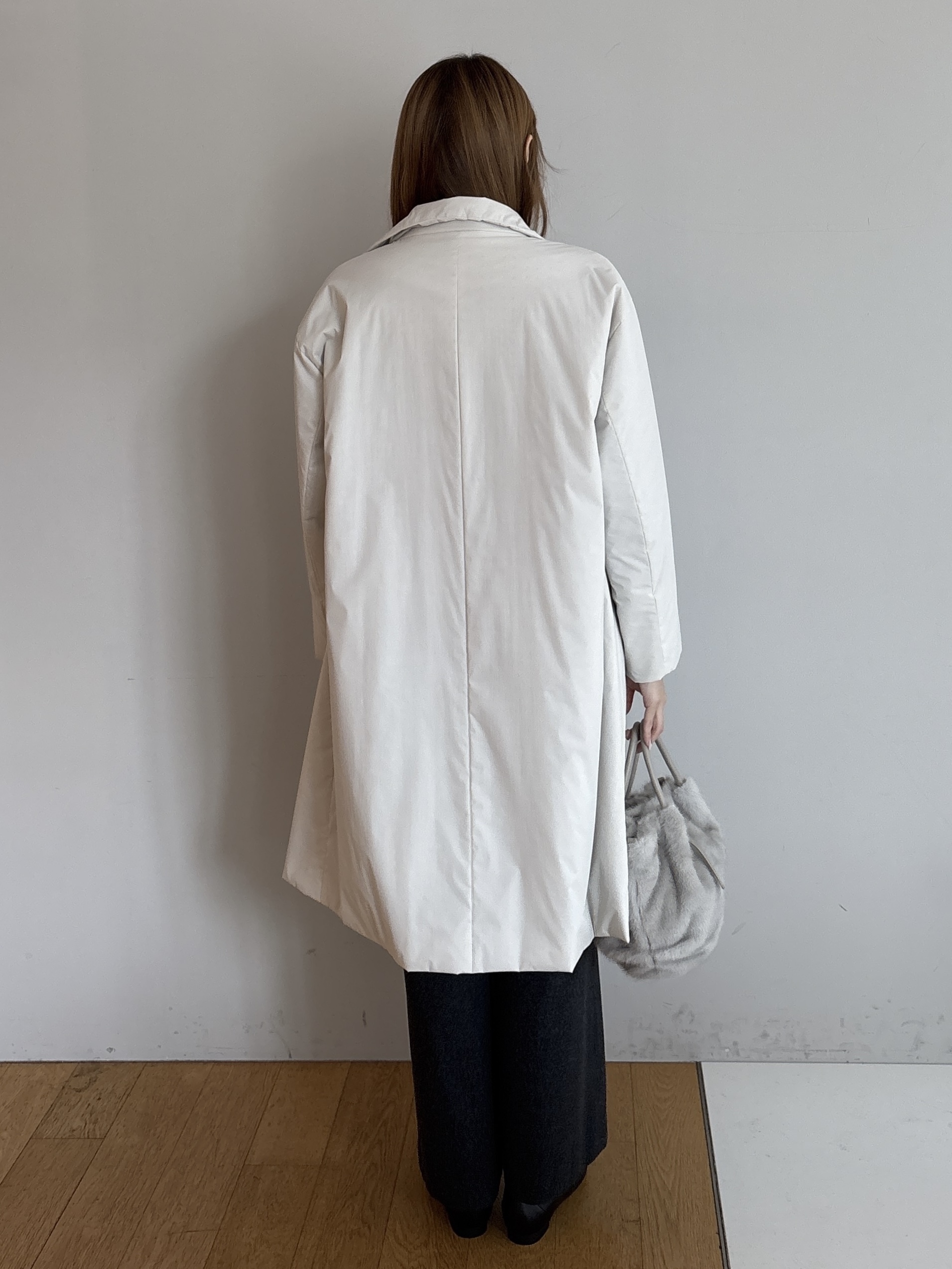 sayaさんの「UNTITLED｜【撥水/軽量/薄中綿入り】スタンドカラーコート」を使ったコーディネート