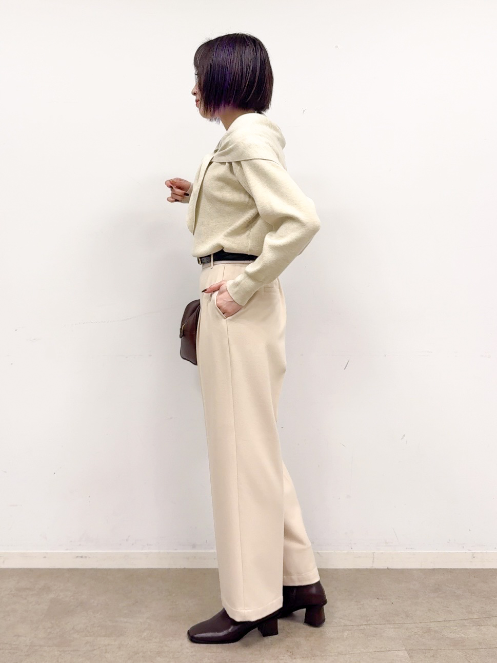 𝐜𝐡𝐢𝐤𝐚さんの「THE SHOP TK｜ロングハンドルボストンバッグ」を使ったコーディネート
