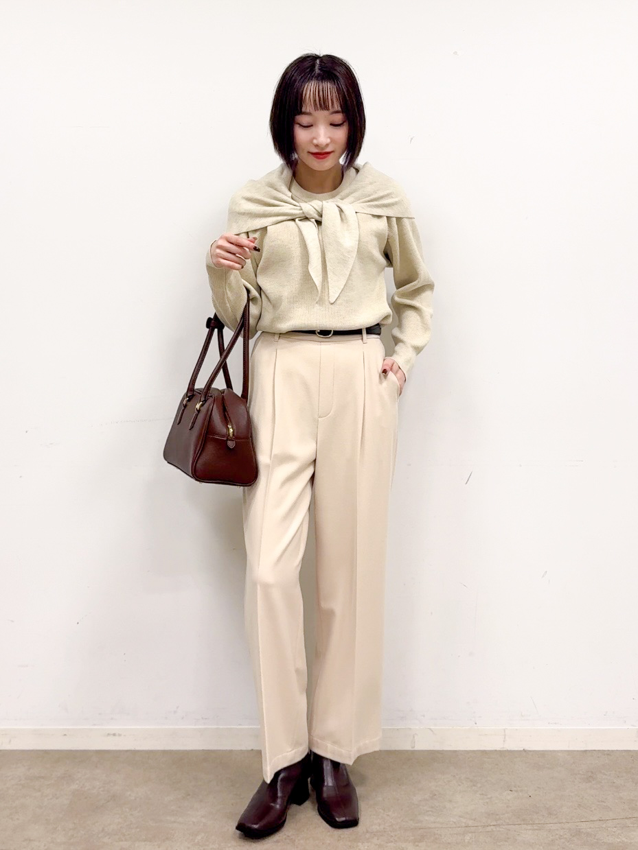 𝐜𝐡𝐢𝐤𝐚さんの「THE SHOP TK｜ロングハンドルボストンバッグ」を使ったコーディネート