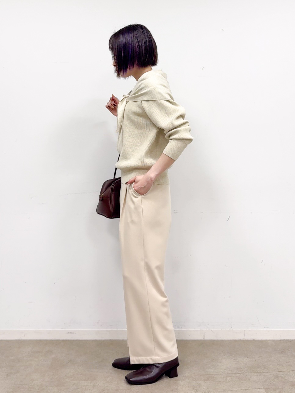 𝐜𝐡𝐢𝐤𝐚さんの「THE SHOP TK｜ロングハンドルボストンバッグ」を使ったコーディネート