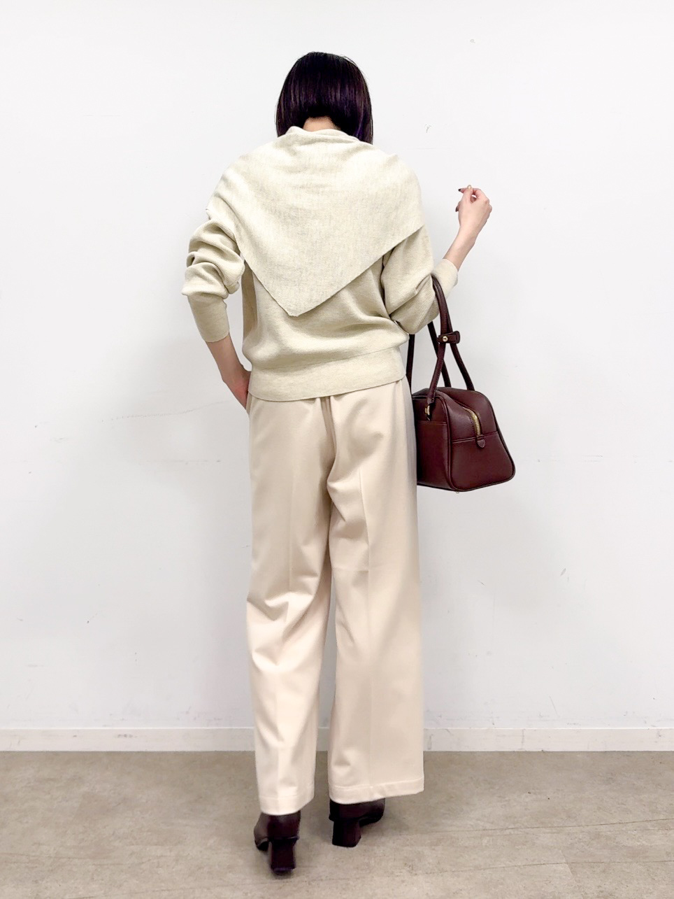 𝐜𝐡𝐢𝐤𝐚さんの「THE SHOP TK｜ロングハンドルボストンバッグ」を使ったコーディネート