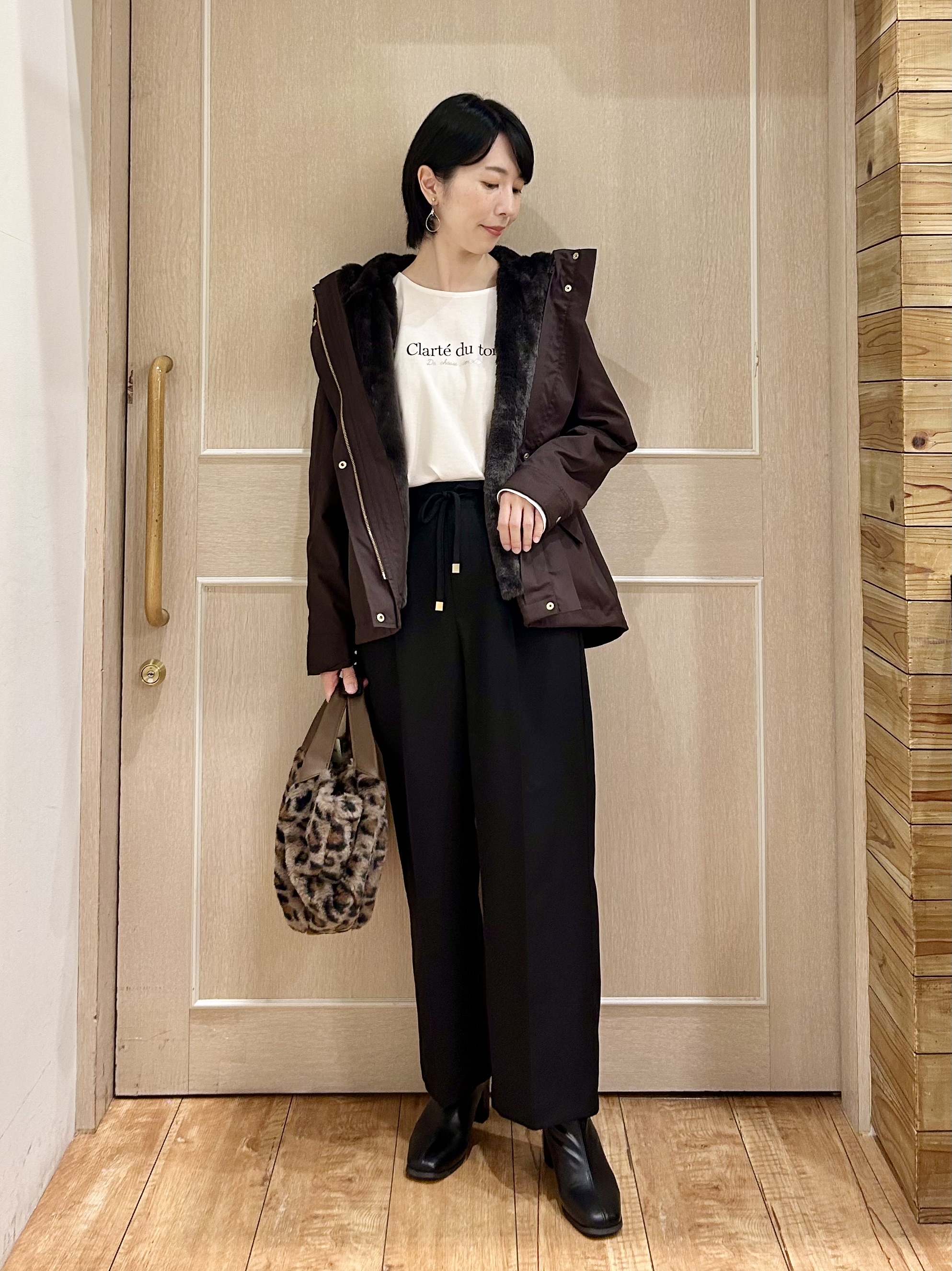 ちぐささんの「SHOO･LA･RUE｜【洗濯機可/撥水/マルチWAY】ファーライナー付き 毎日欲張りマンパ」を使ったコーディネート