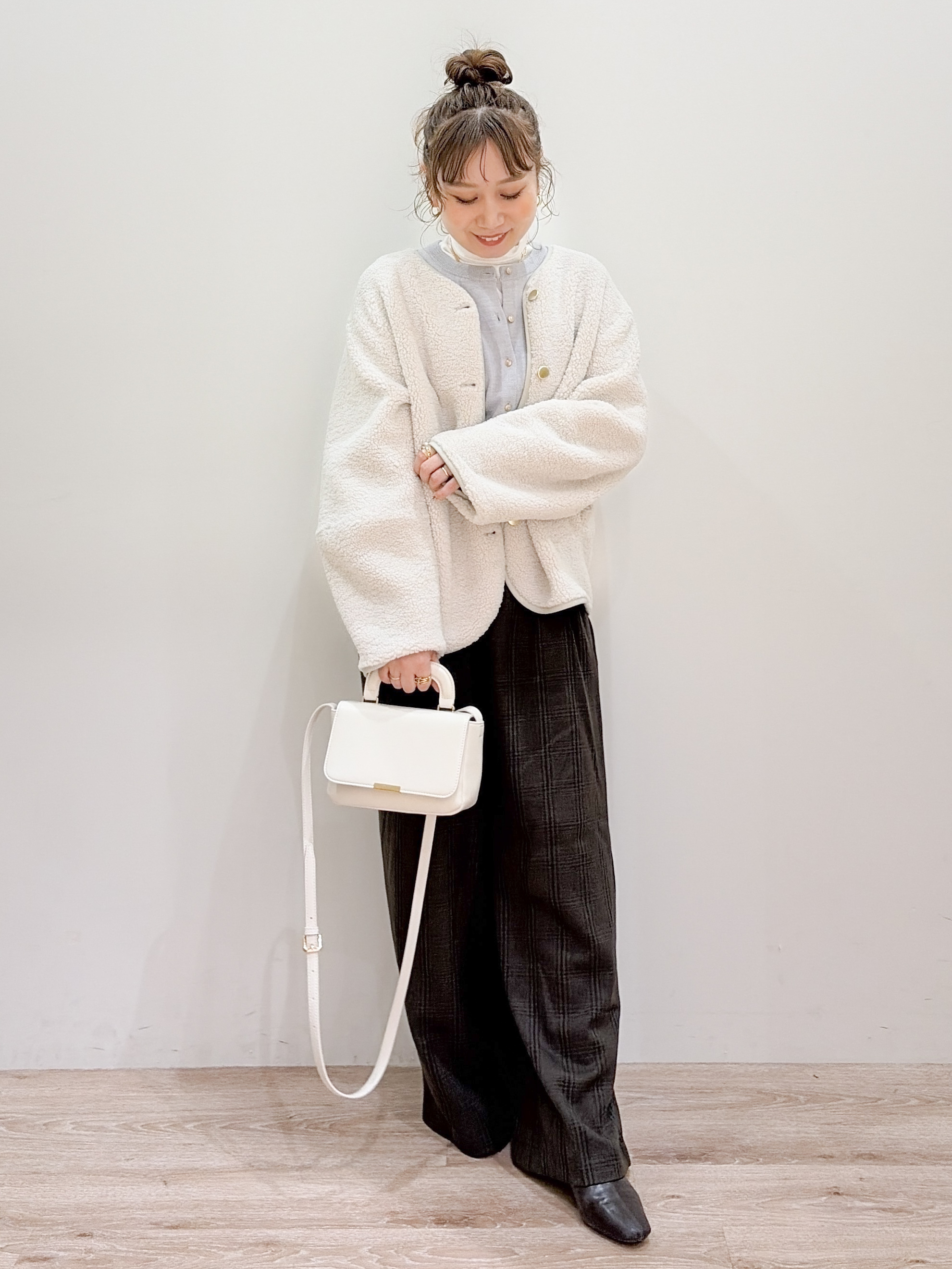 risayanさんの「OPAQUE.CLIP｜《リバーシブル》ボア&times;フリースアウター」を使ったコーディネート