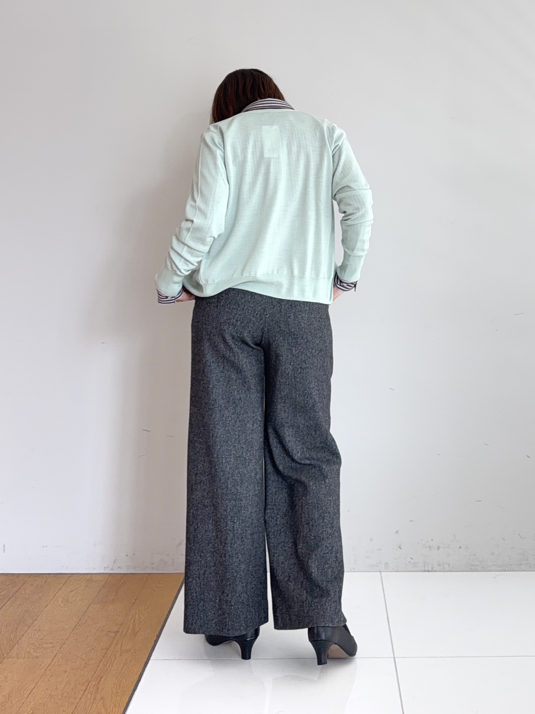 murayamaさんの「INDIVI｜【2WAY／ストライプ柄】ベーシックシャツ」を使ったコーディネート