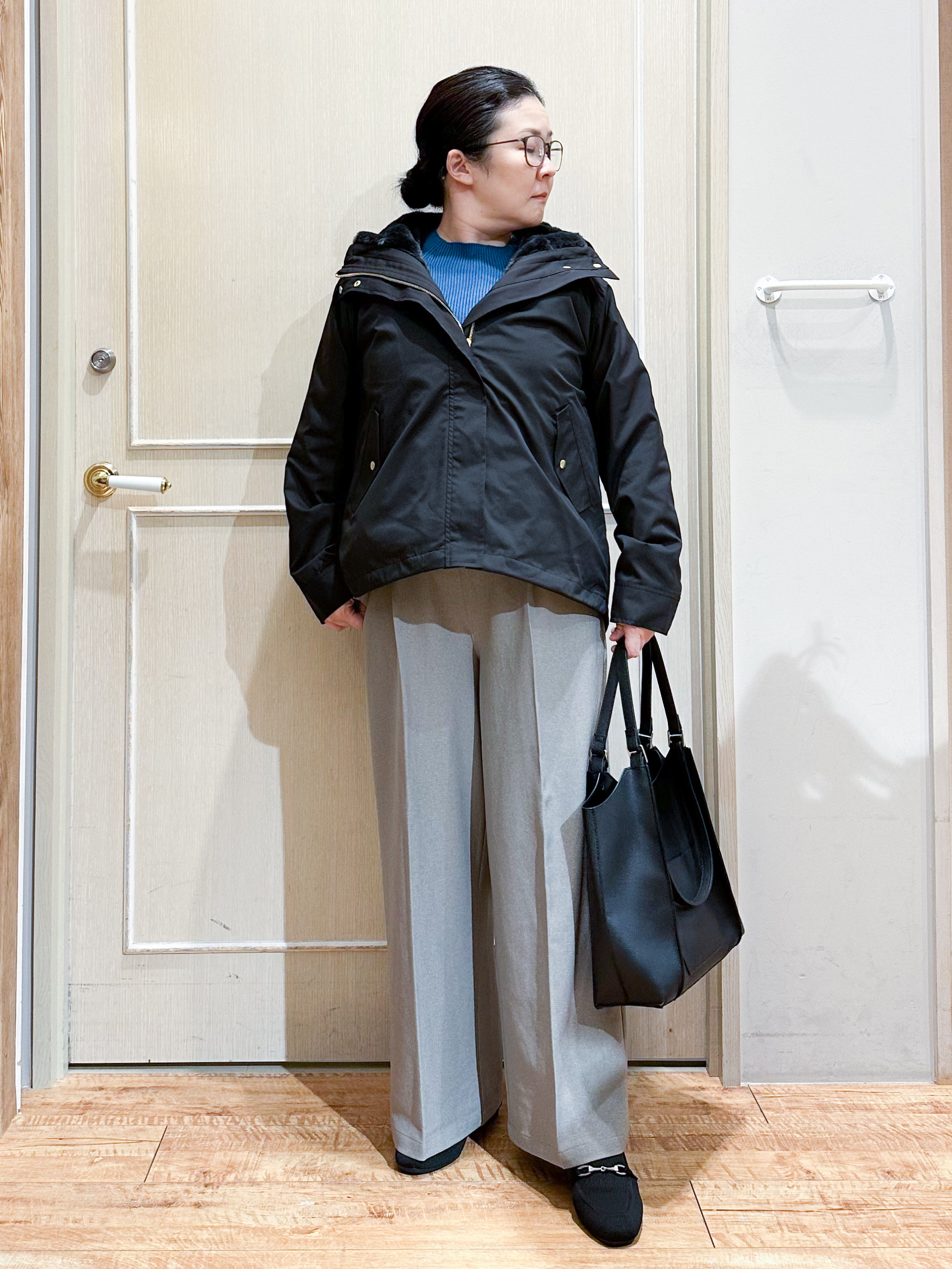 umeさんの「SHOO･LA･RUE｜【洗濯機可/撥水/マルチWAY】ファーライナー付き 毎日欲張りマンパ」を使ったコーディネート