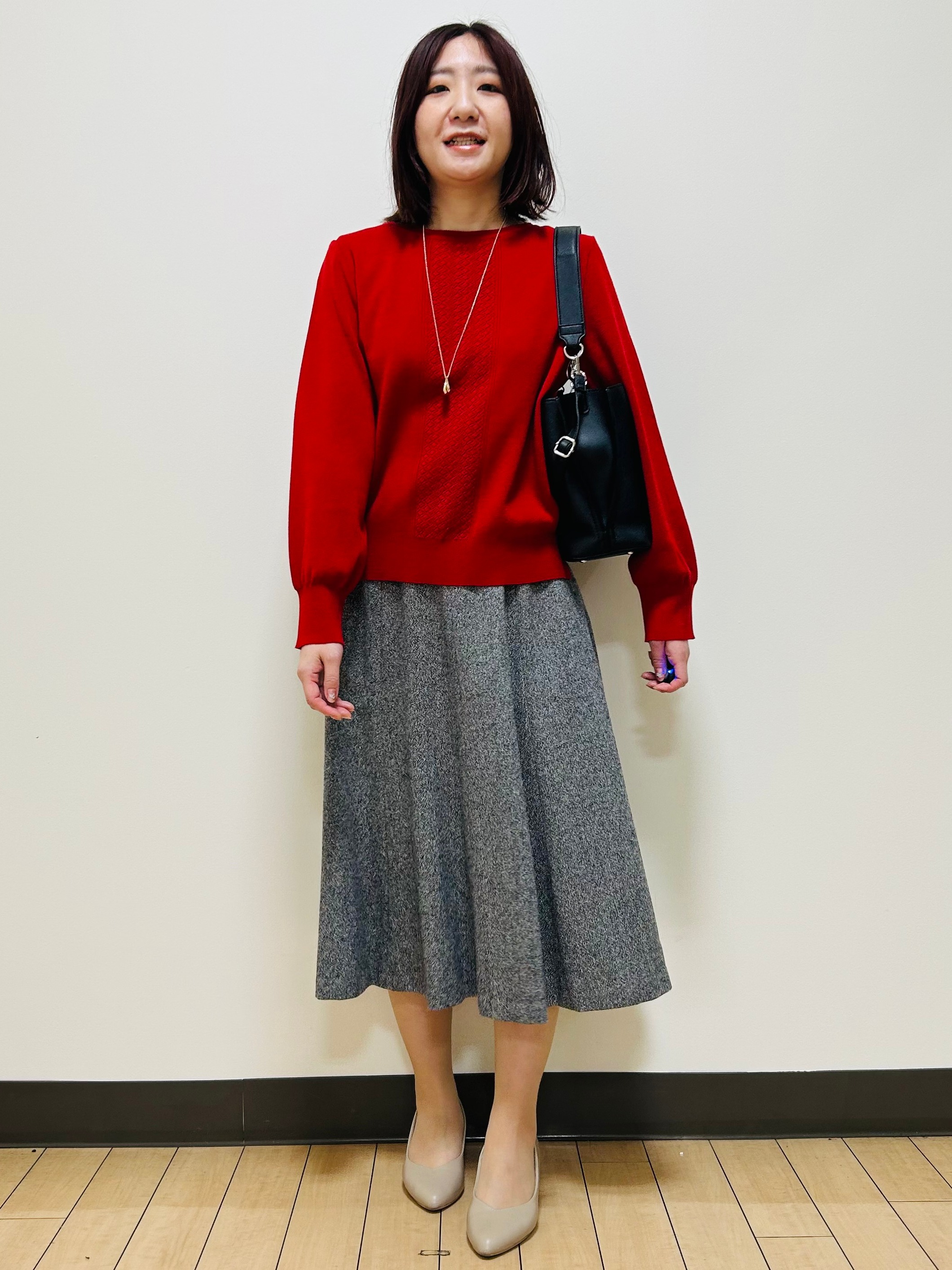 miiiさんの「Reflect｜【マシンウォッシュ】レース風編み柄ニット」を使ったコーディネート