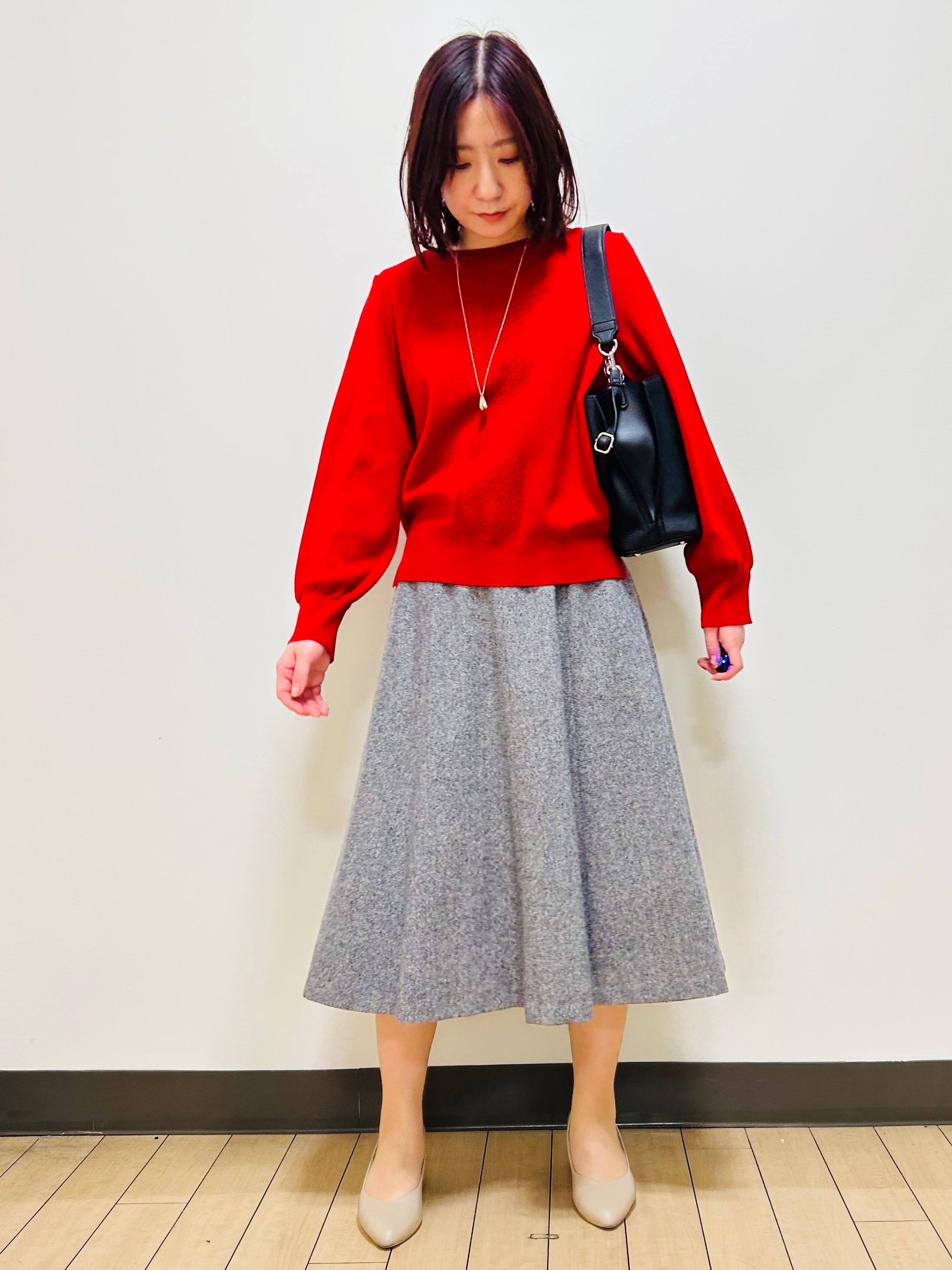 miiiさんの「Reflect｜【マシンウォッシュ】レース風編み柄ニット」を使ったコーディネート