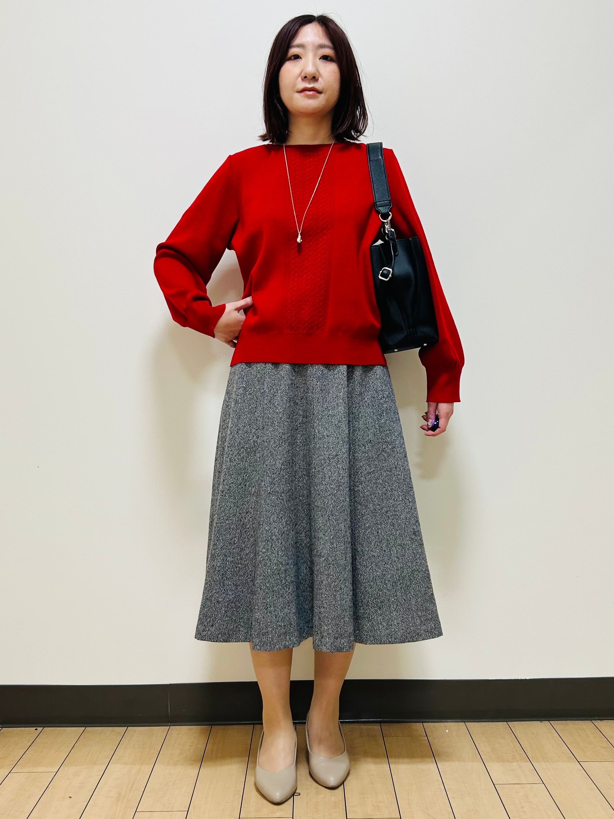 miiiさんの「Reflect｜【マシンウォッシュ】レース風編み柄ニット」を使ったコーディネート