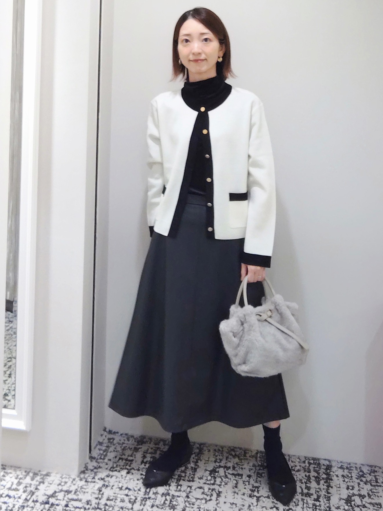 terumiさんの「UNTITLED｜【アンサンブル可/ジャケットライク】モールラインカーディガン」を使ったコーディネート
