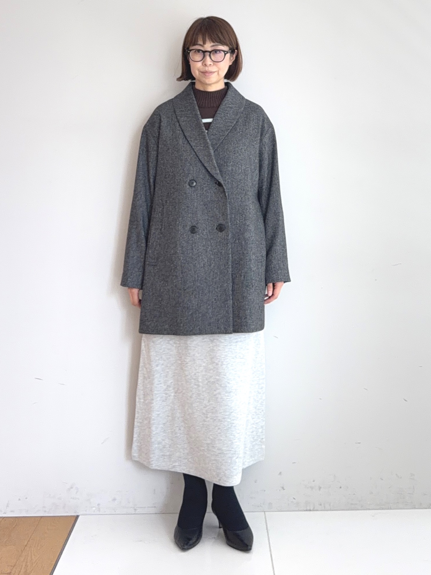 murayamaさんの「INDIVI｜【ラム革／美脚／通勤】レザーパンプス」を使ったコーディネート