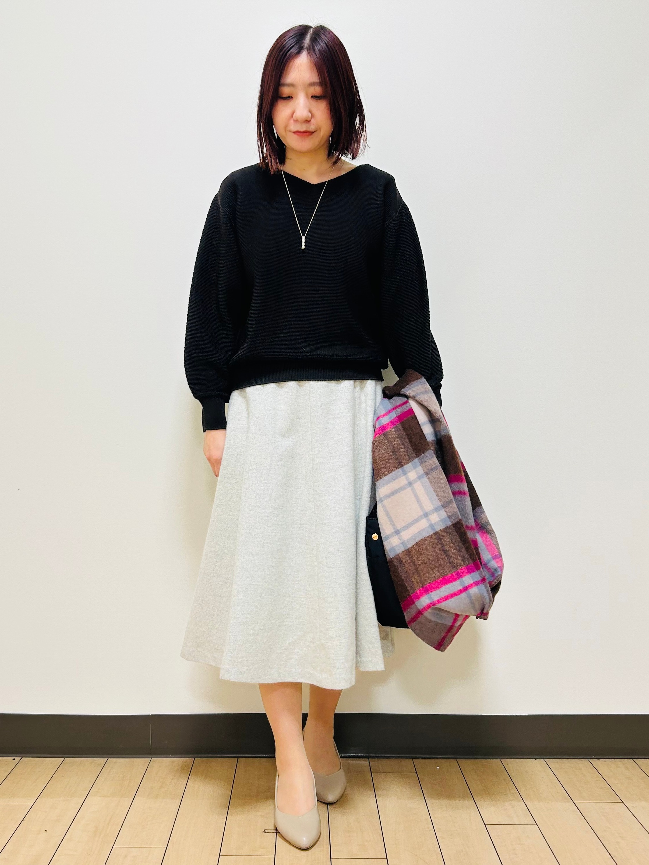 miiiさんの「Reflect｜【マシンウォッシュ】ホールガーメントニット」を使ったコーディネート