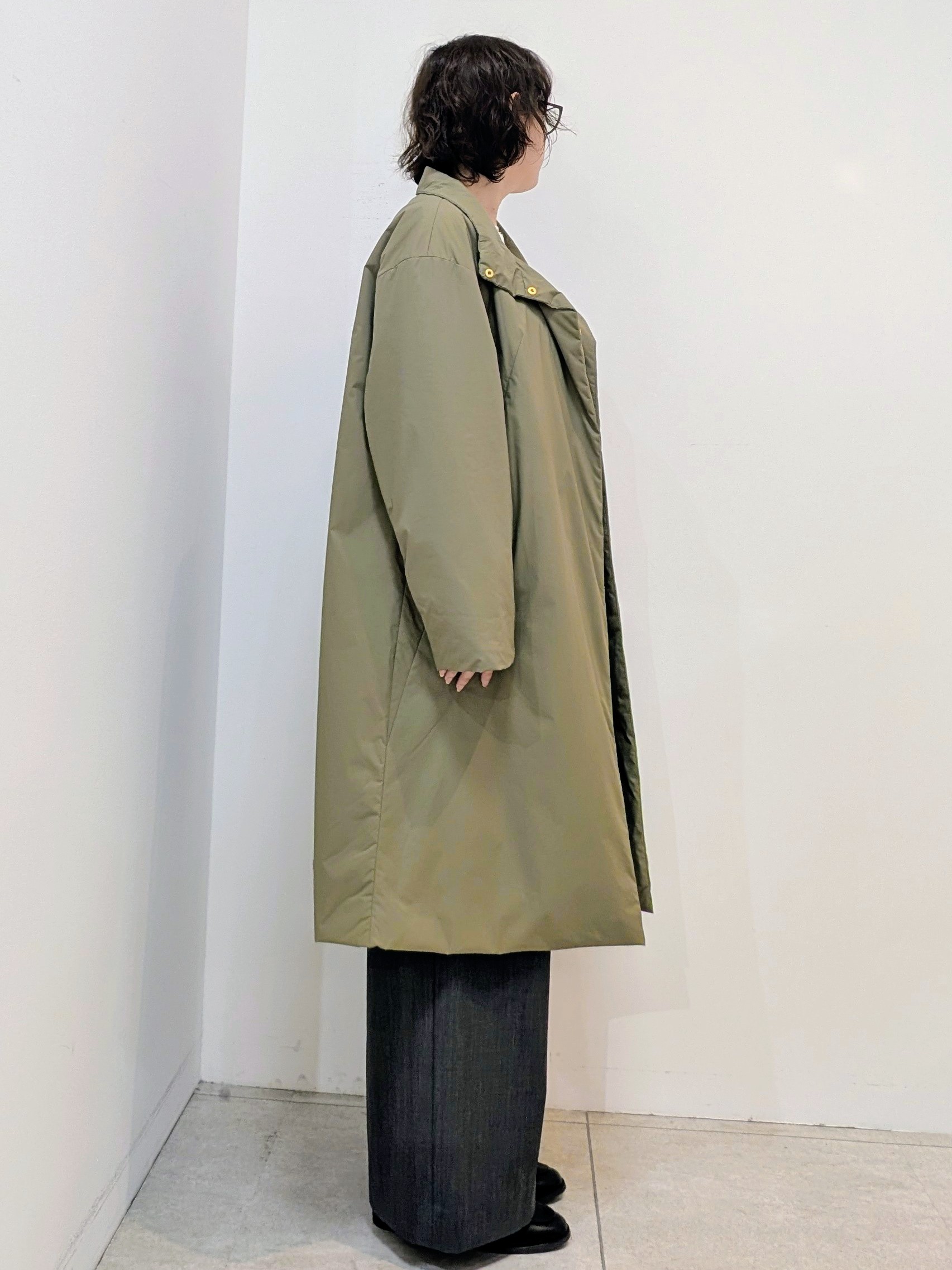 いこさんの「UNTITLED｜【撥水/軽量/薄中綿入り】スタンドカラーコート」を使ったコーディネート