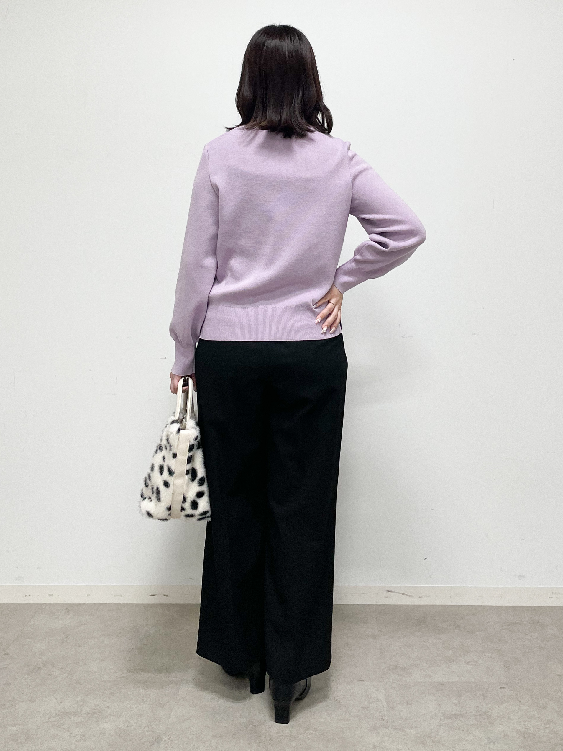 yukariさんの「Reflect｜【マシンウォッシュ】レース風編み柄ニット」を使ったコーディネート