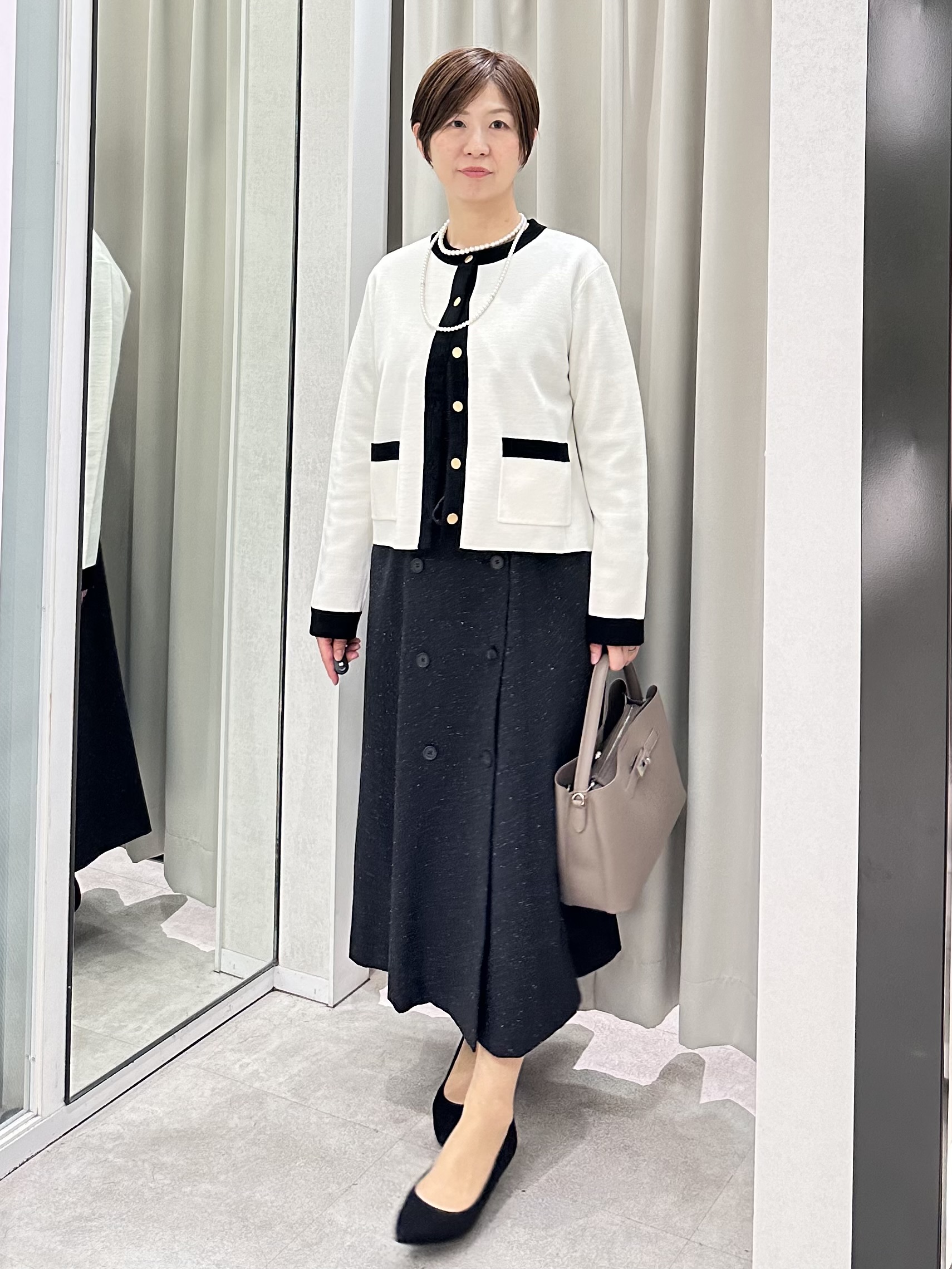 みなこさんの「UNTITLED｜【羽織りのインナーに】レースプルオーバー」を使ったコーディネート