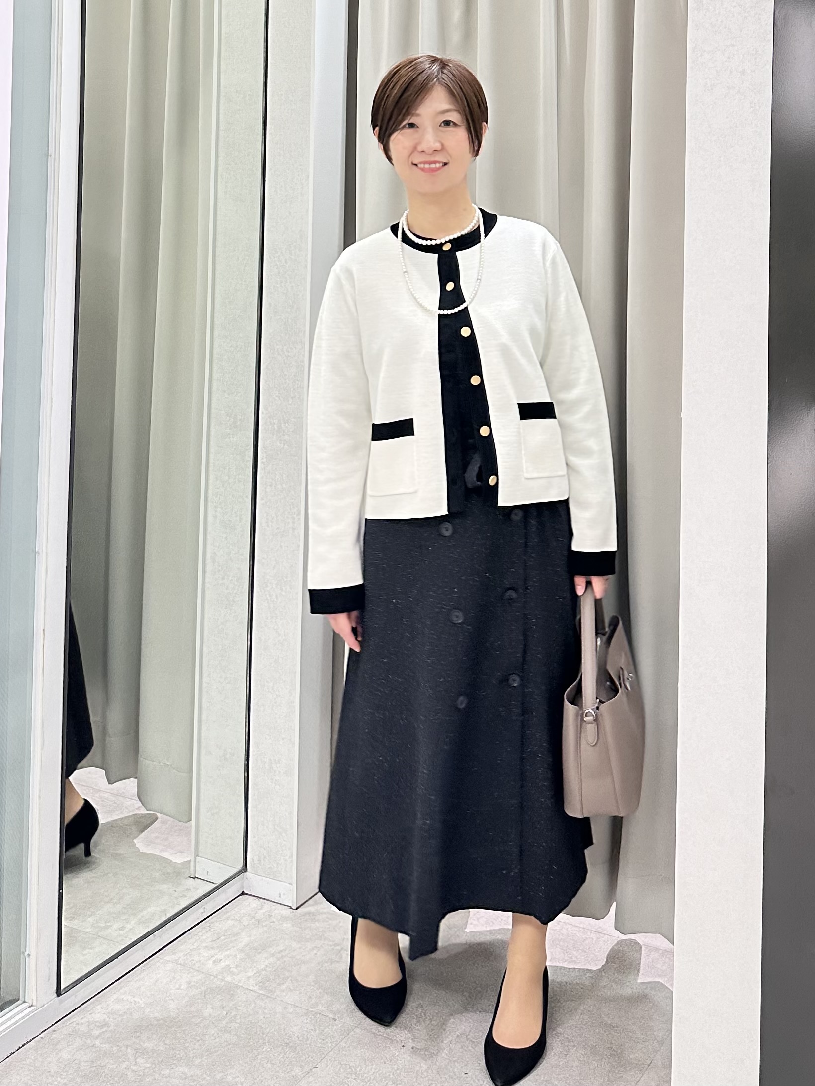 みなこさんの「UNTITLED｜【羽織りのインナーに】レースプルオーバー」を使ったコーディネート