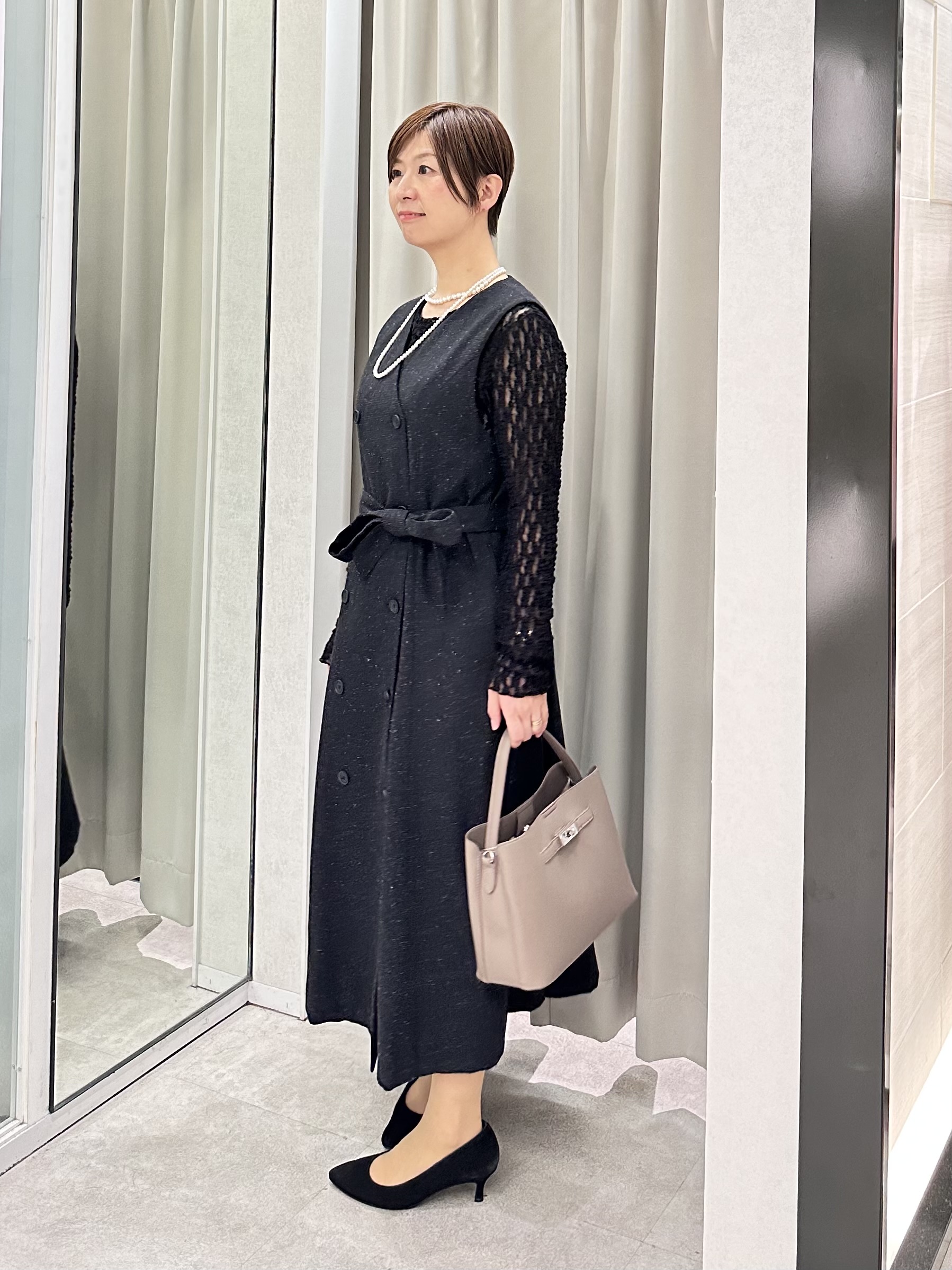 みなこさんの「UNTITLED｜【羽織りのインナーに】レースプルオーバー」を使ったコーディネート
