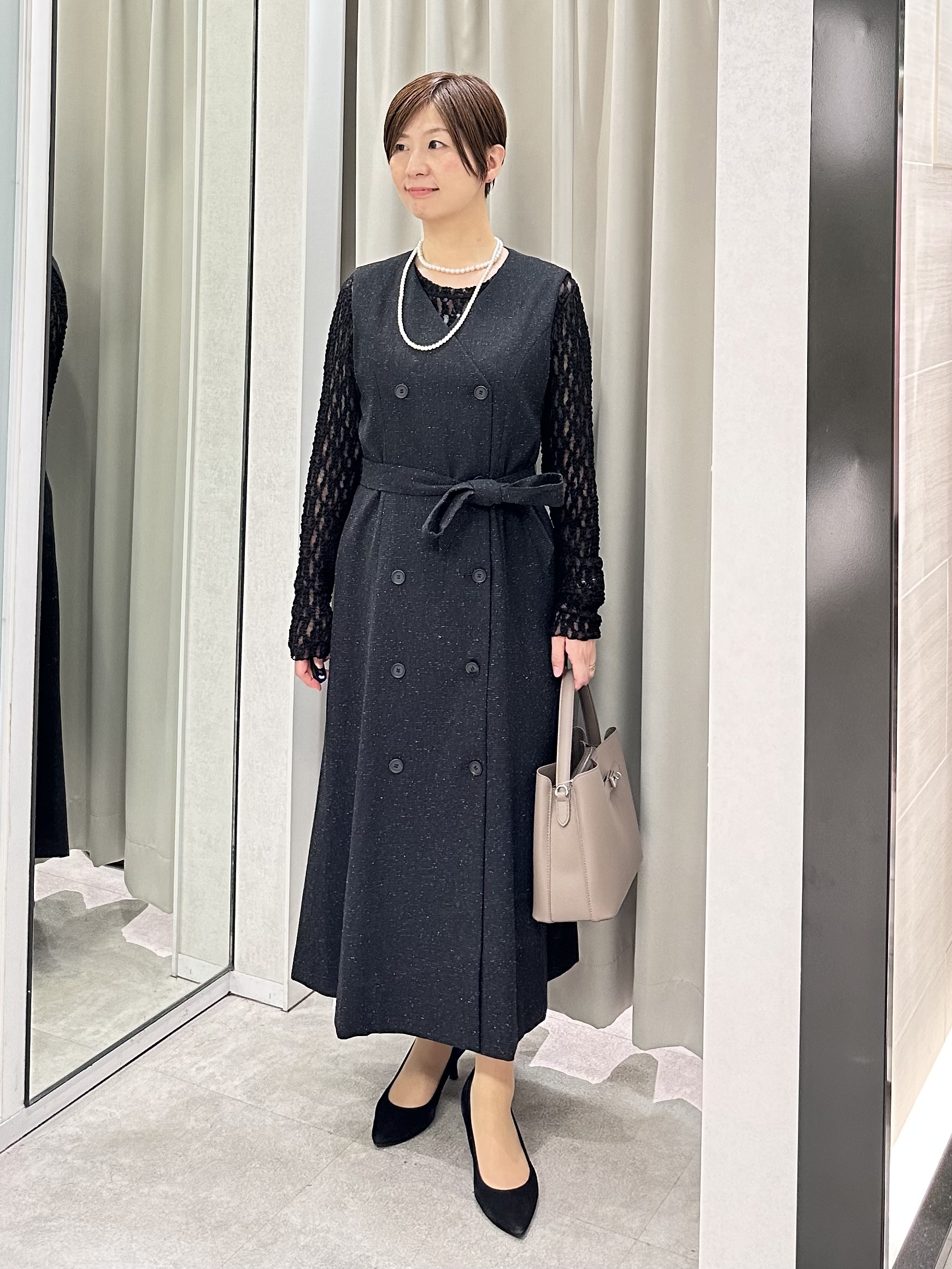 みなこさんの「UNTITLED｜【羽織りのインナーに】レースプルオーバー」を使ったコーディネート