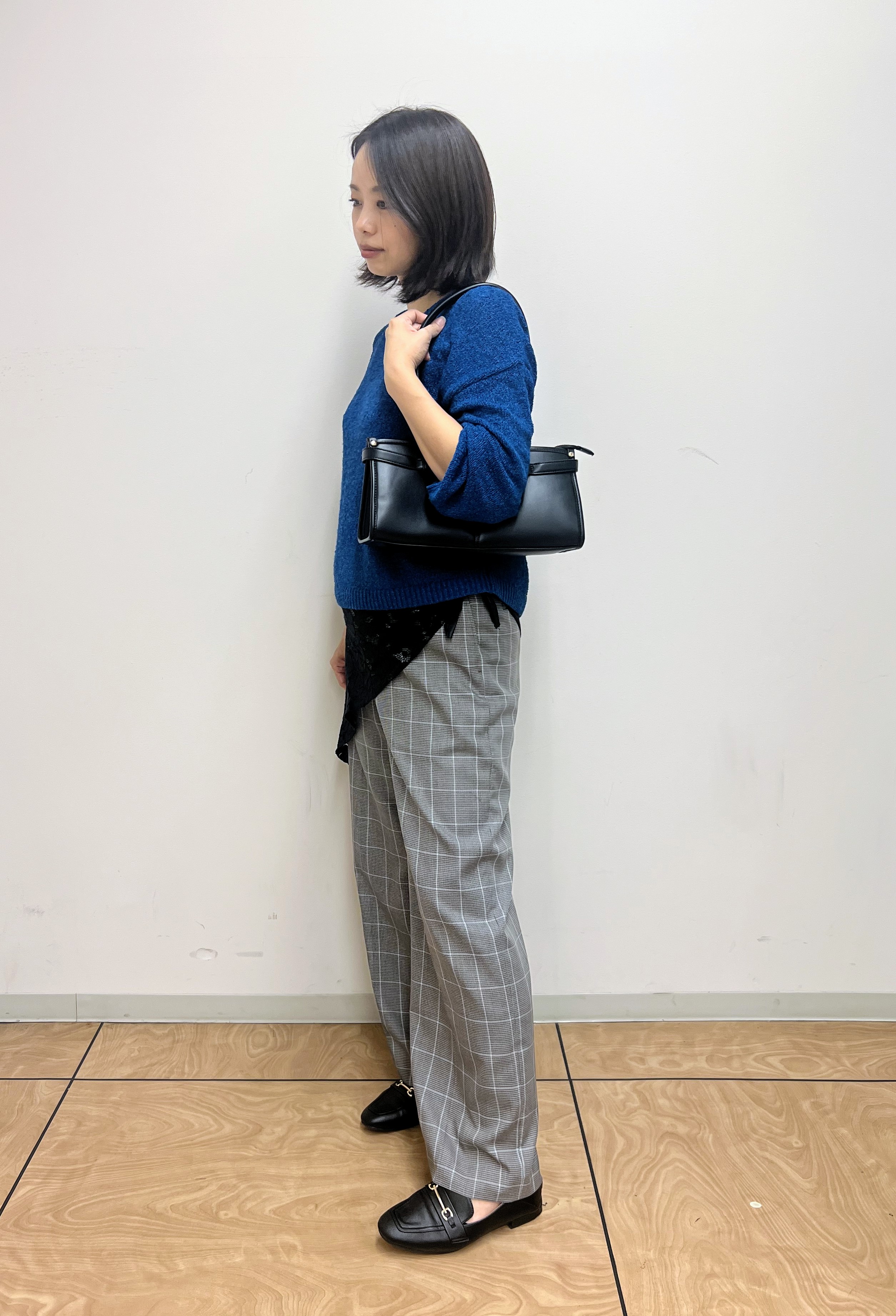レイさんの「INDIVI｜【洗える／程よいシアー感】凹凸素材ニット」を使ったコーディネート