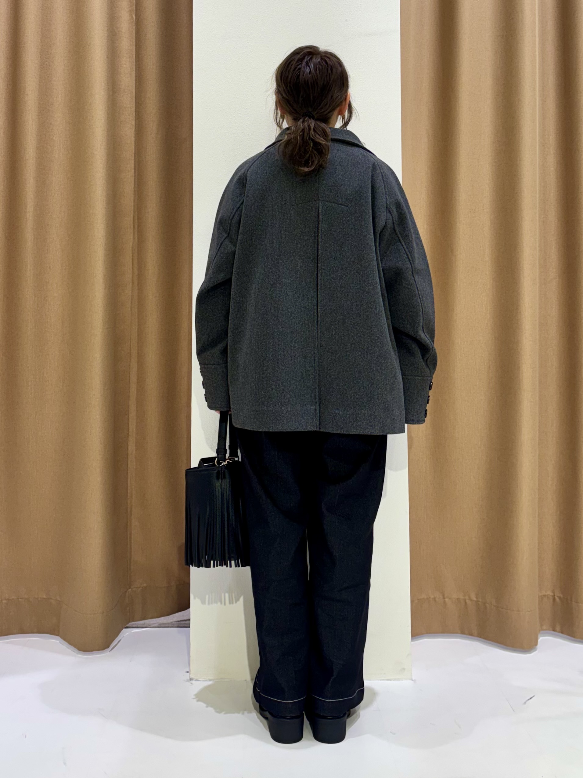 mameさんの「THE SHOP TK｜【毛玉防止/蓄熱/洗える】美映えガーターニット」を使ったコーディネート