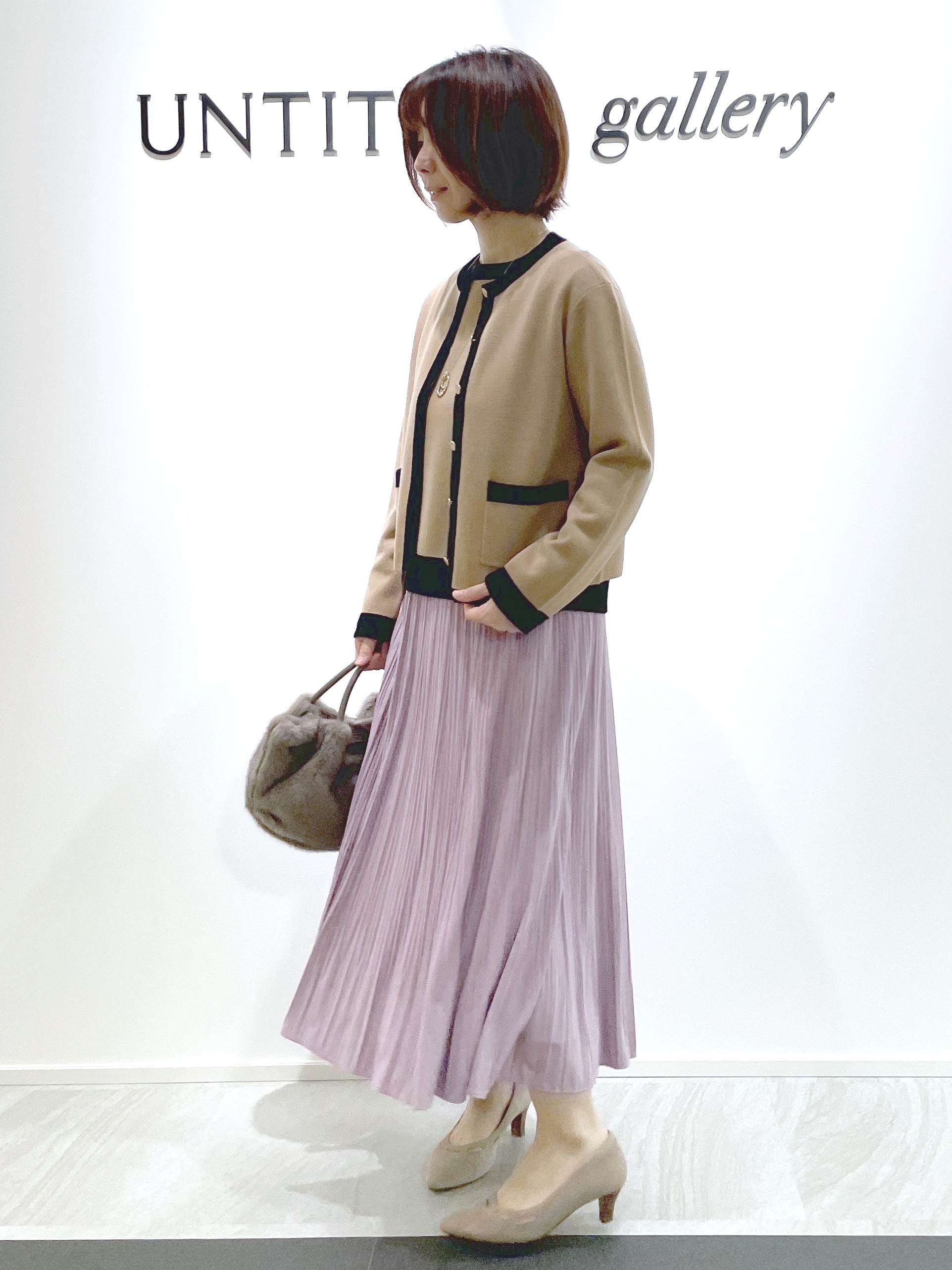 hanaさんの「UNTITLED｜【アンサンブル可/ジャケットライク】モールラインカーディガン」を使ったコーディネート