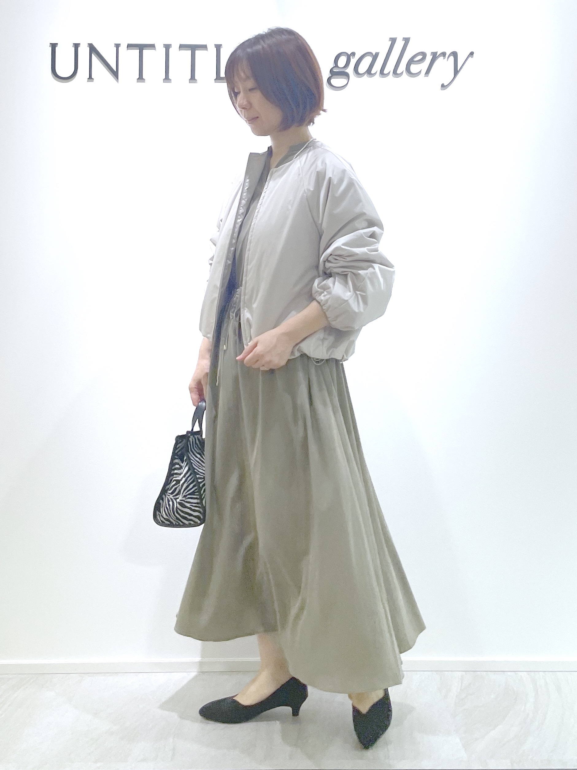 hanaさんの「UNTITLED｜【軽アウター/中綿/秋冬コート】ショートブルゾン」を使ったコーディネート