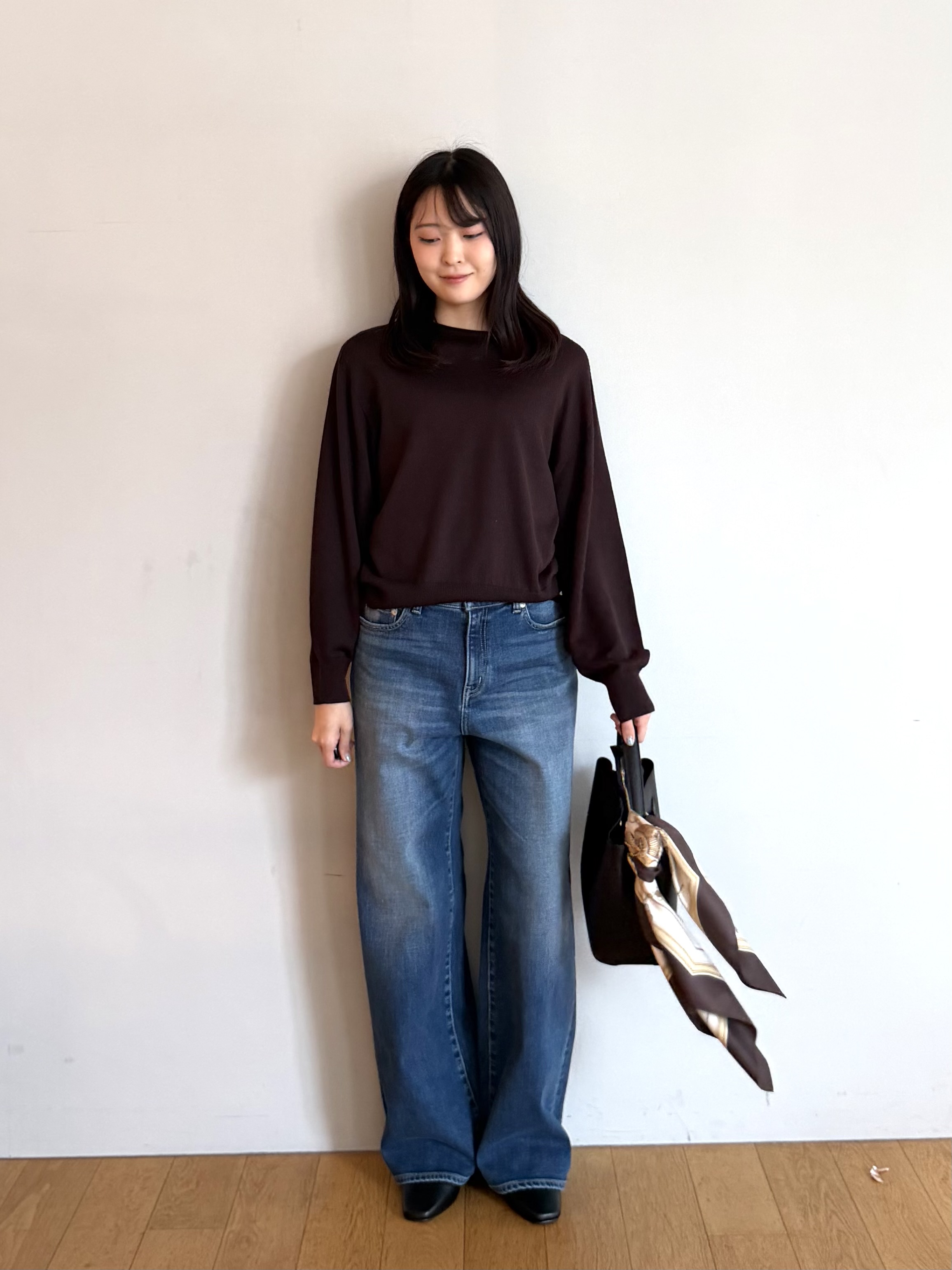 ririkaさんの「UNTITLED｜【日本製／本革】スクエアバックルナローベルト」を使ったコーディネート