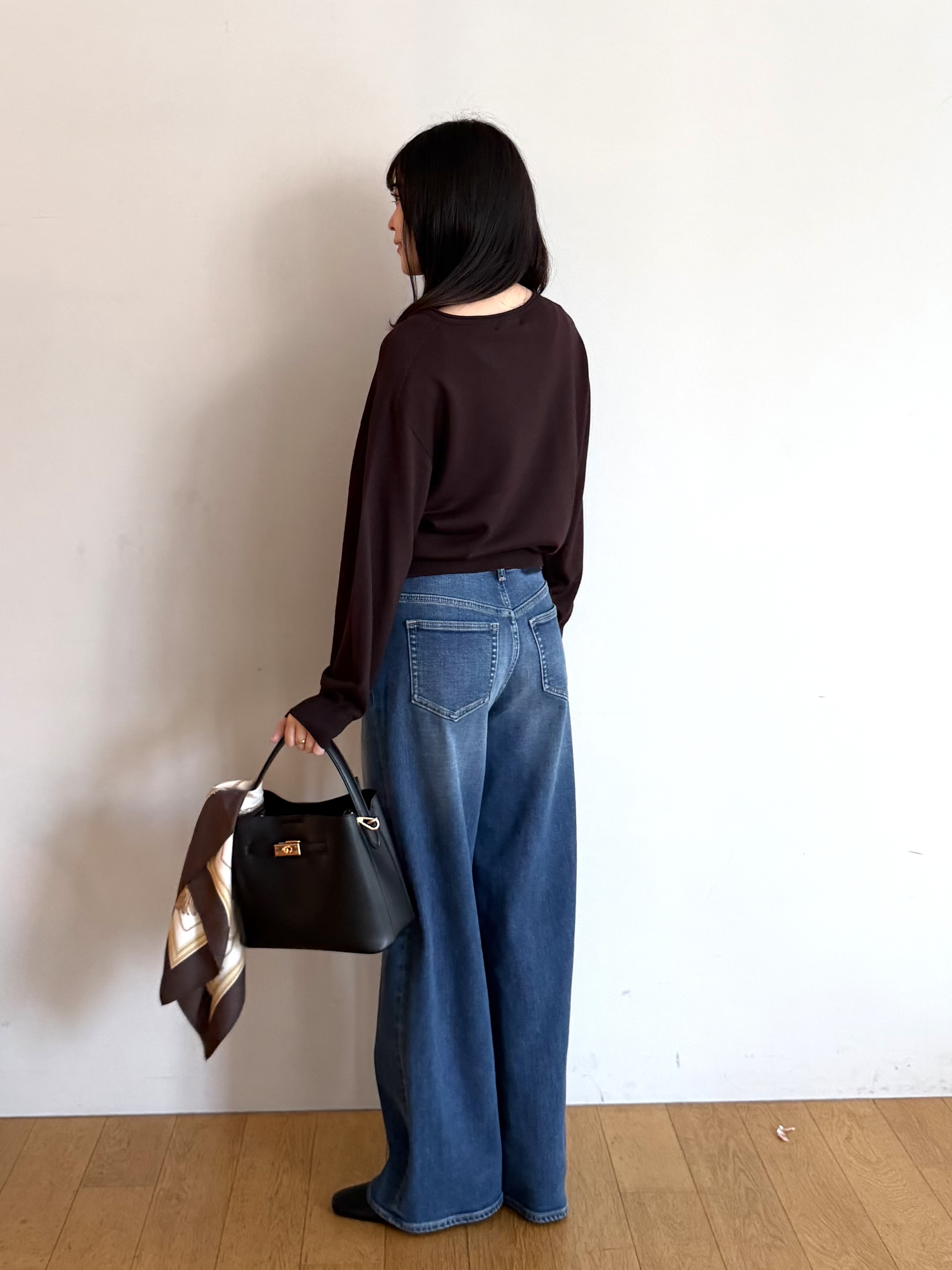 ririkaさんの「UNTITLED｜【日本製／本革】スクエアバックルナローベルト」を使ったコーディネート