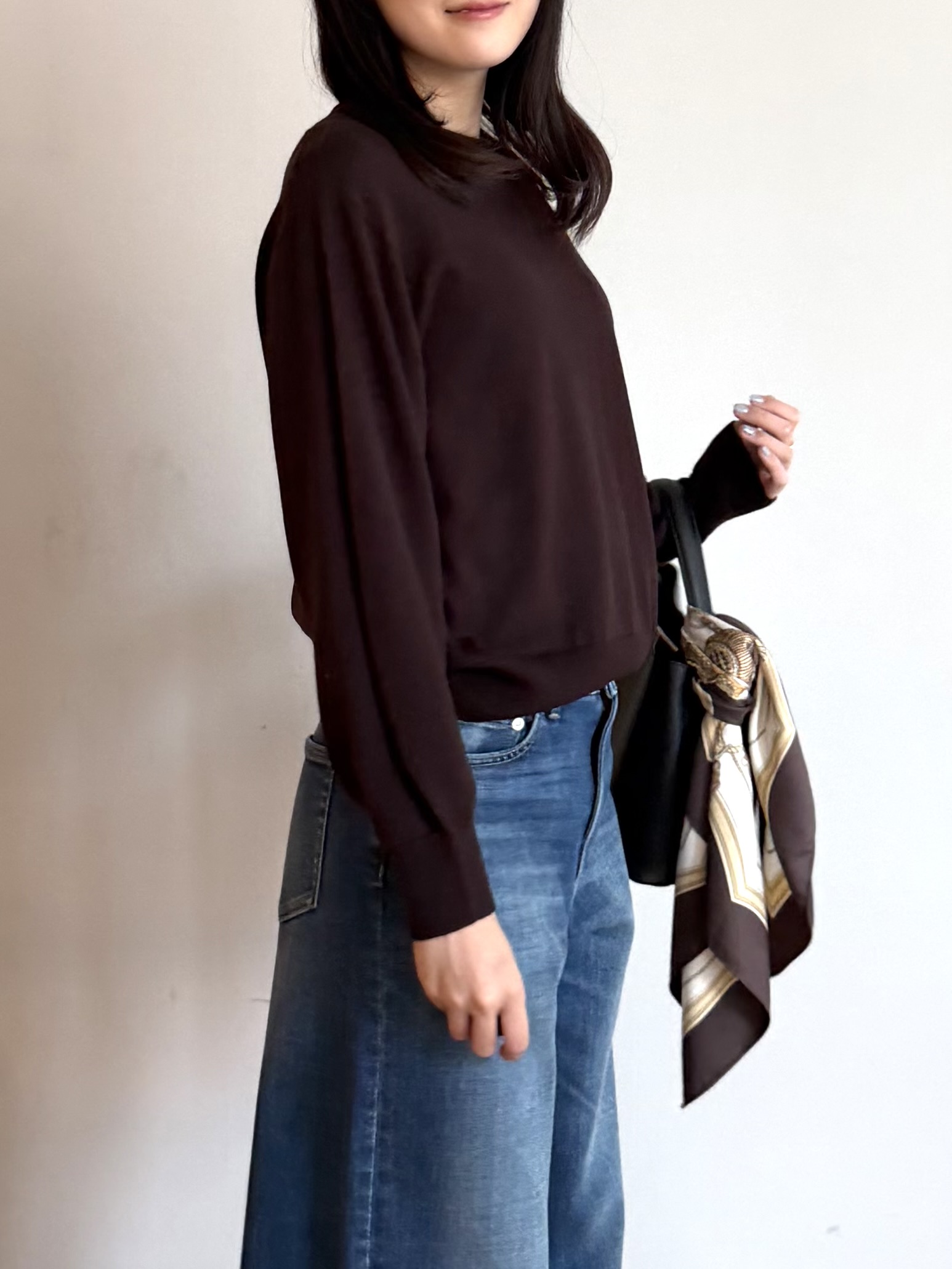 ririkaさんの「UNTITLED｜【日本製／本革】スクエアバックルナローベルト」を使ったコーディネート