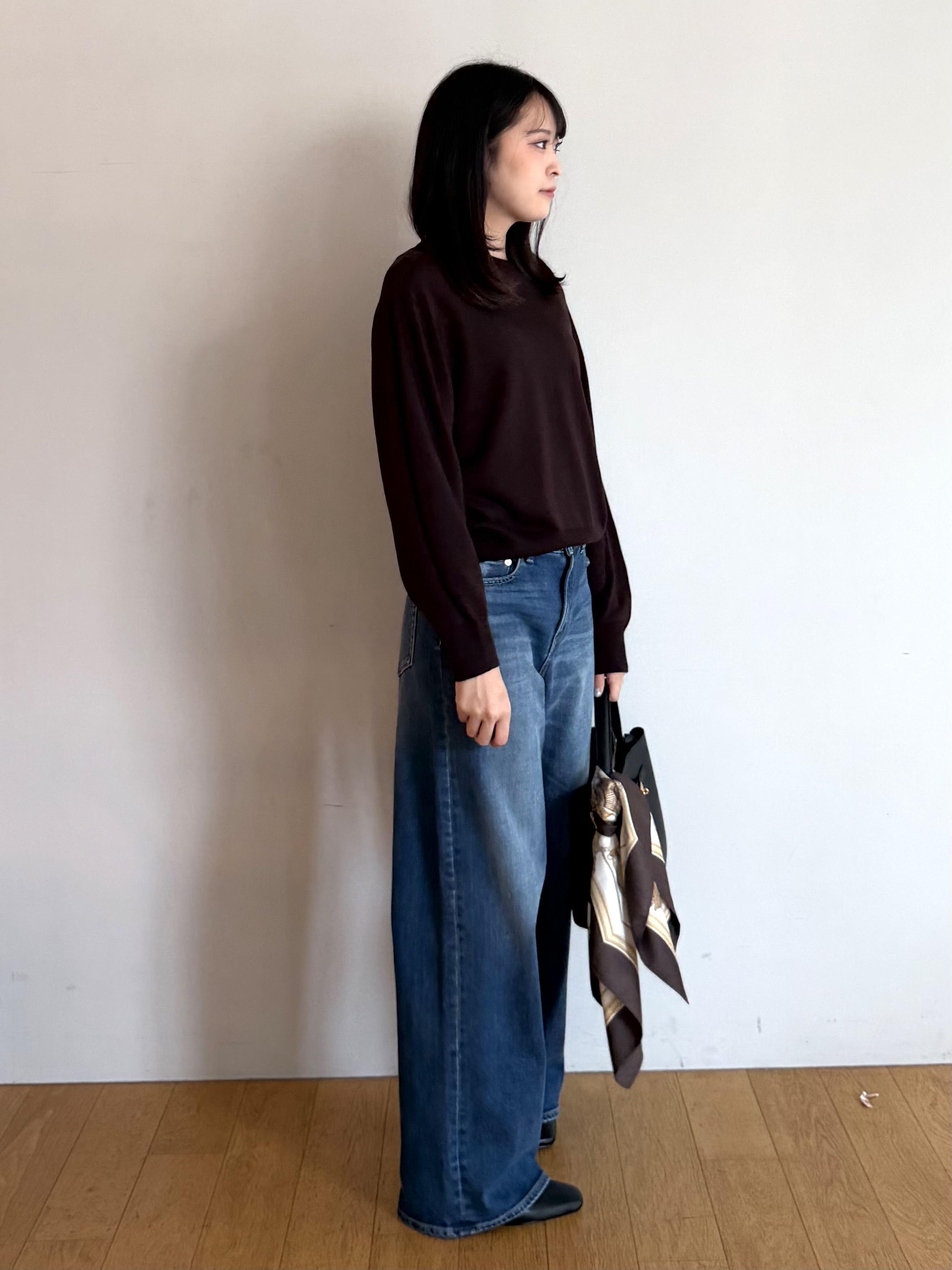 ririkaさんの「UNTITLED｜【日本製／本革】スクエアバックルナローベルト」を使ったコーディネート