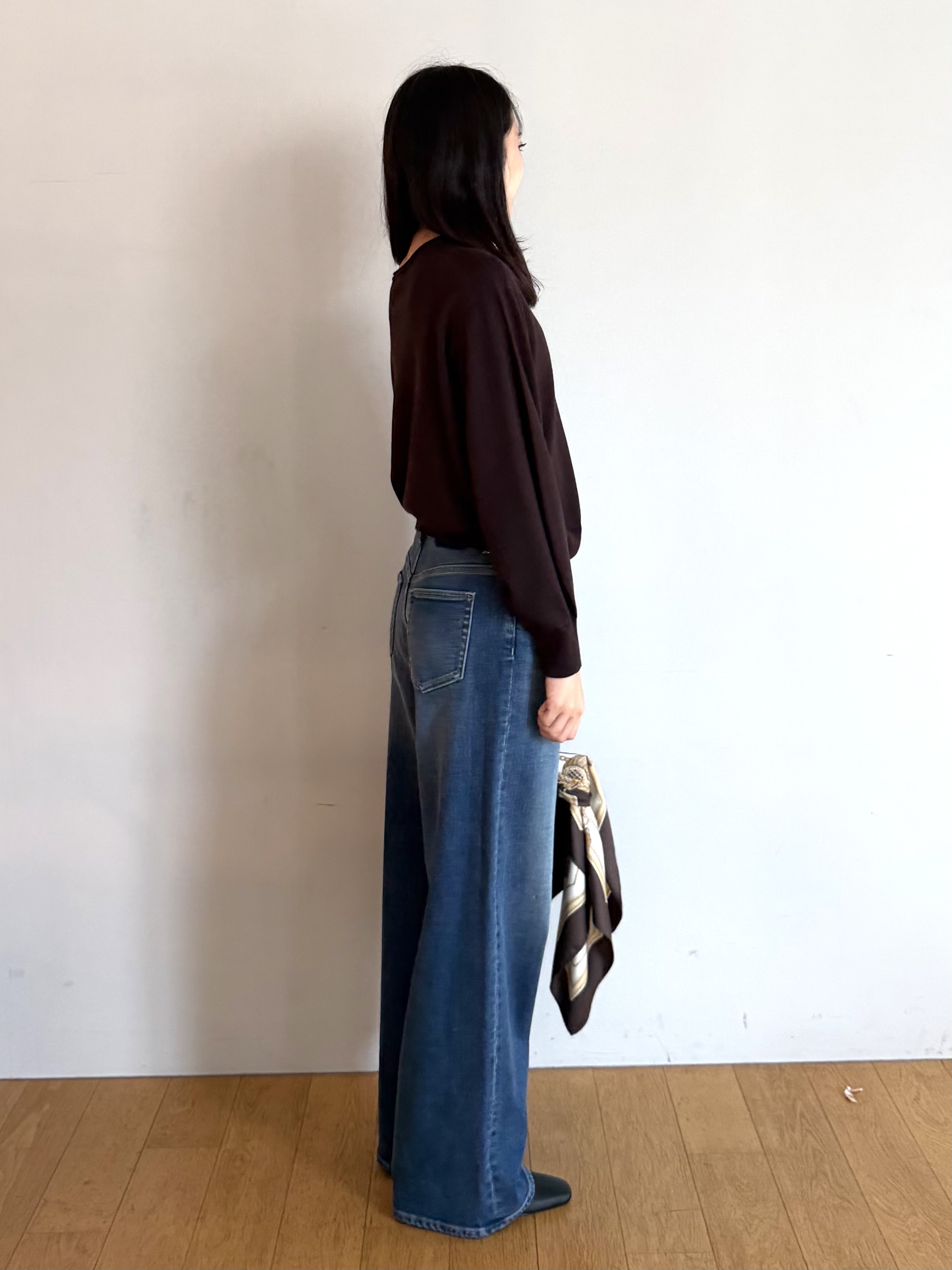 ririkaさんの「UNTITLED｜【日本製／本革】スクエアバックルナローベルト」を使ったコーディネート