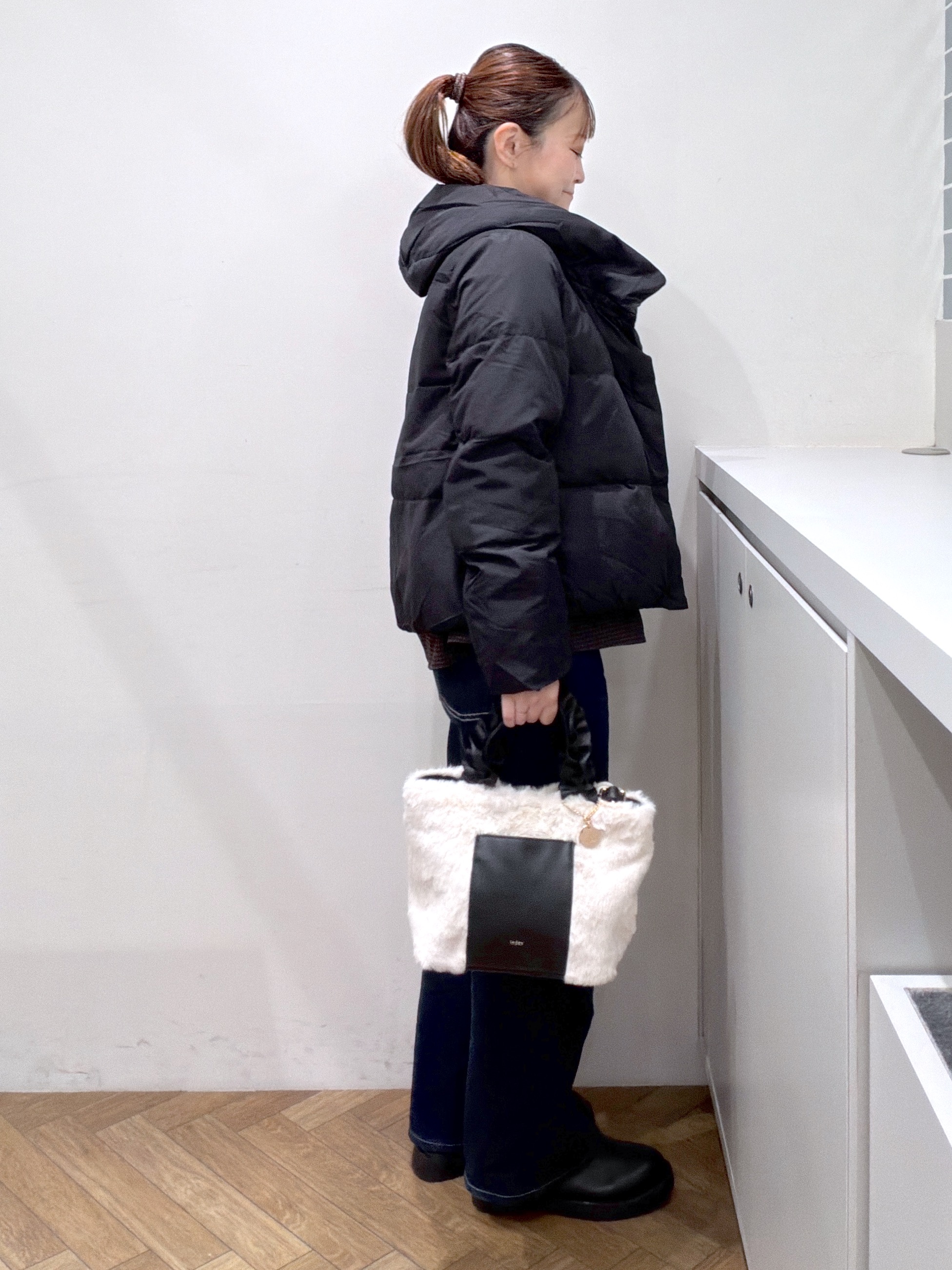 Junさんの「index｜河田ダウンショートコート 【洗濯機OK／静電気防止（裏地）／撥水／XS-3L】」を使ったコーディネート