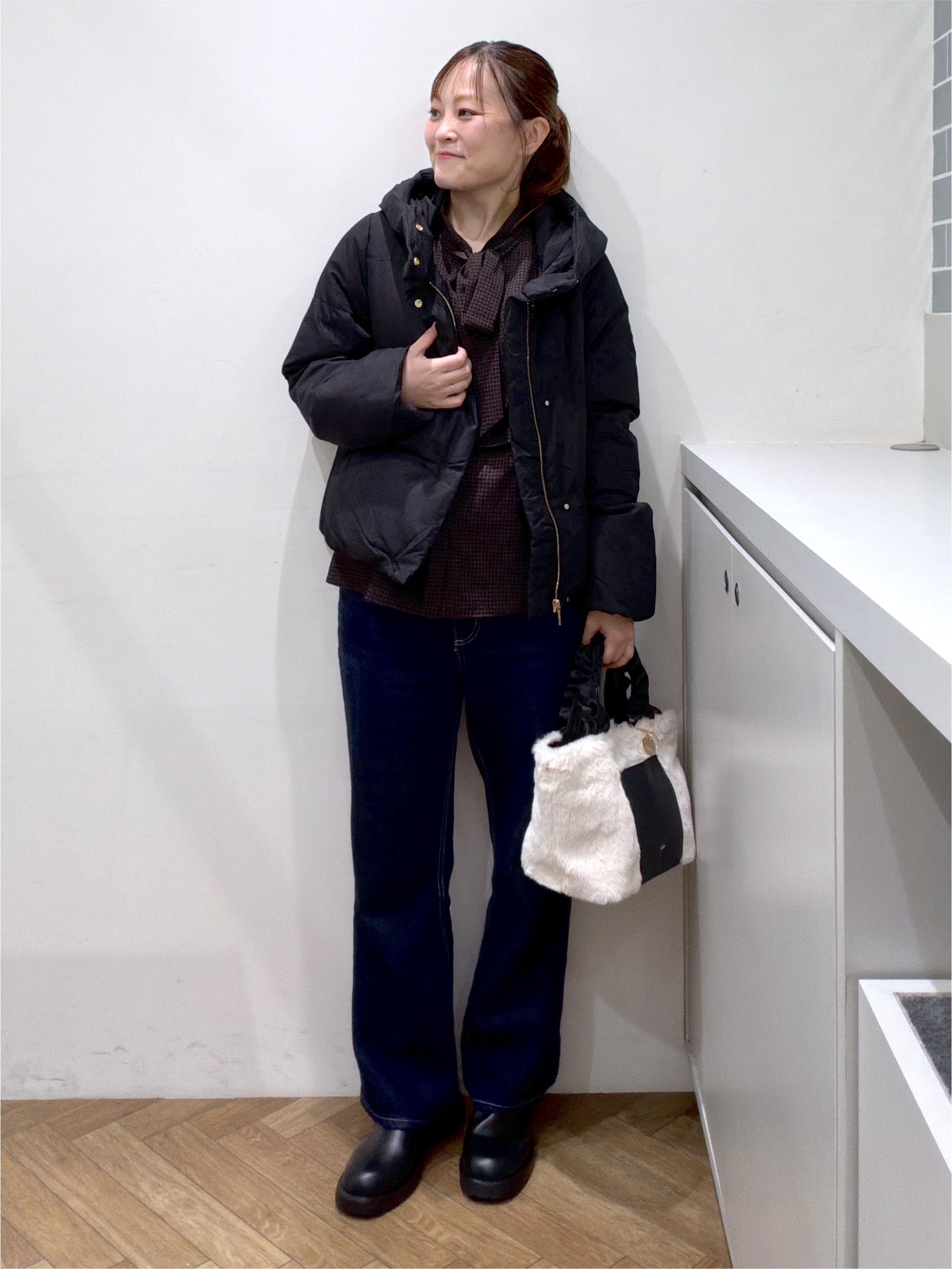 Junさんの「index｜河田ダウンショートコート 【洗濯機OK／静電気防止（裏地）／撥水／XS-3L】」を使ったコーディネート