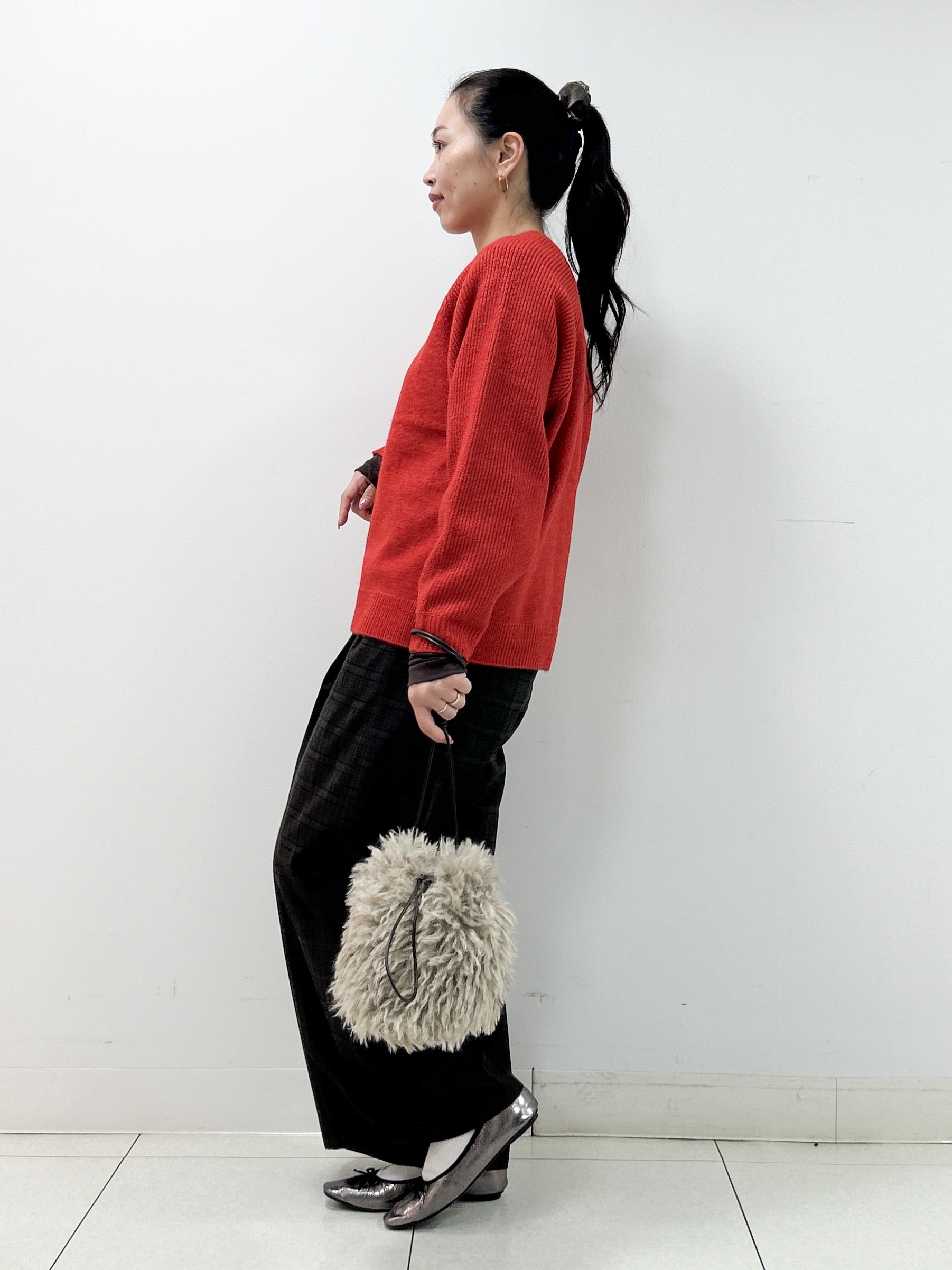 Kaiさんの「Dessin｜【洗濯機OK/サスティナブル/6色展開】編地切替ラグラン ニットプルオーバー」を使ったコーディネート