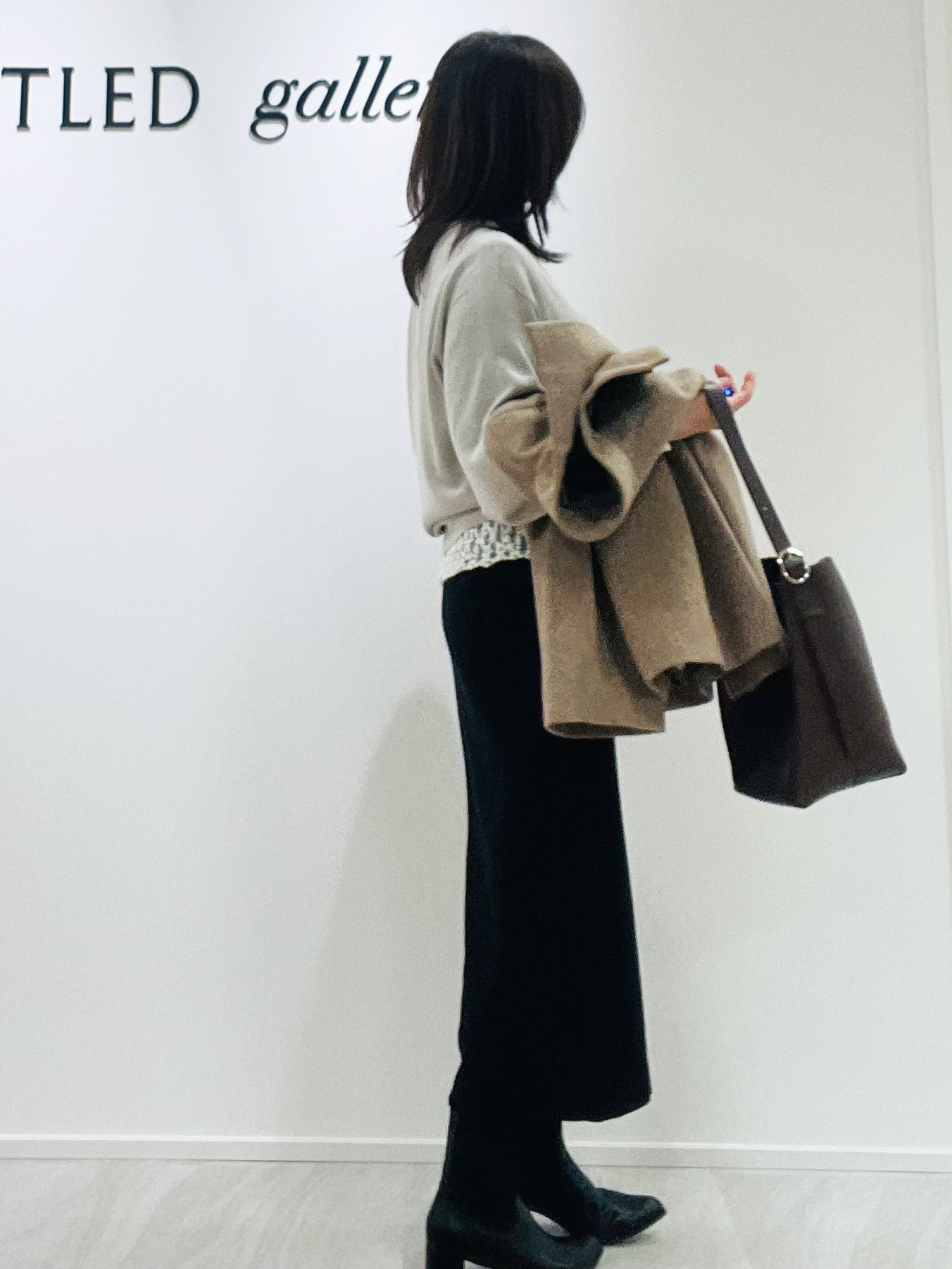 めいさんの「UNTITLED｜【店頭人気！/8色展開】ボリュームスリーブニットプルオーバー」を使ったコーディネート
